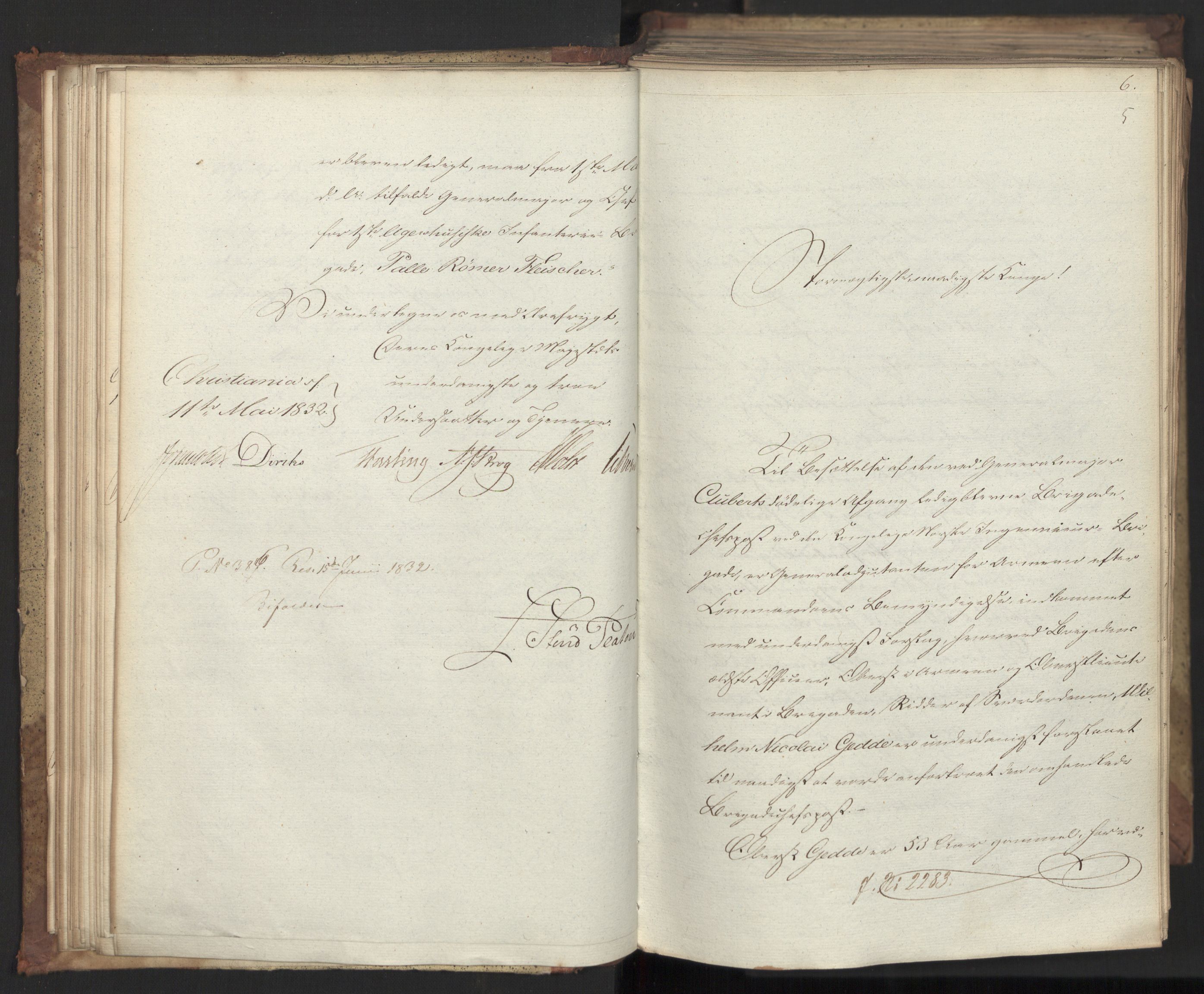 Statsrådsavdelingen i Stockholm, AV/RA-S-1003/D/Da/L0078: Regjeringsinnstillinger nr. 2260-2399, 1832, s. 55