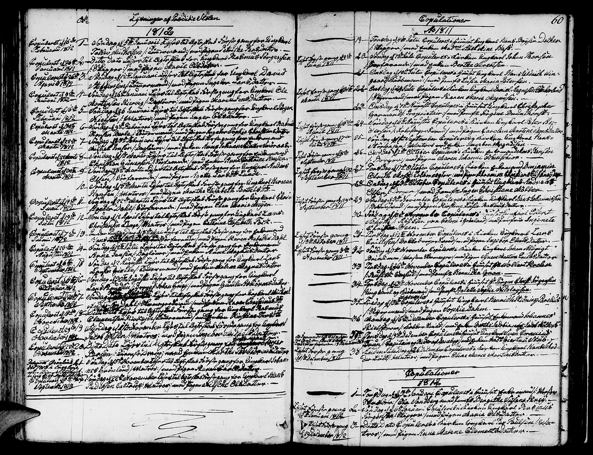 Nykirken Sokneprestembete, AV/SAB-A-77101/H/Hab: Klokkerbok nr. A 2, 1782-1847, s. 60