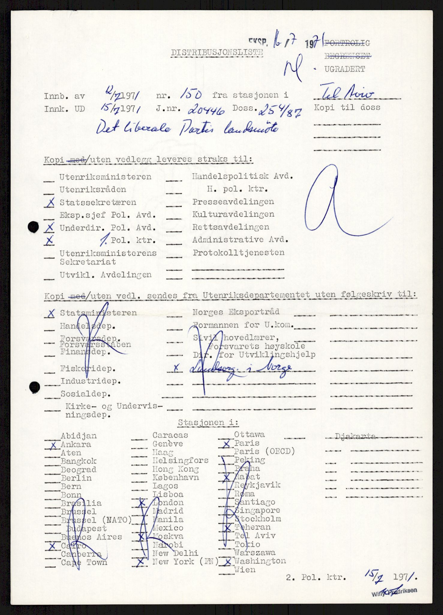 Utenriksdepartementet, hovedarkiv, AV/RA-S-6794/D/Db/Dba/L0776/0003: Verdenspolitikk. Fremmede staters politikk (G.L.) / Israel: Politikk (2 mapper), 1970-1972, s. 92
