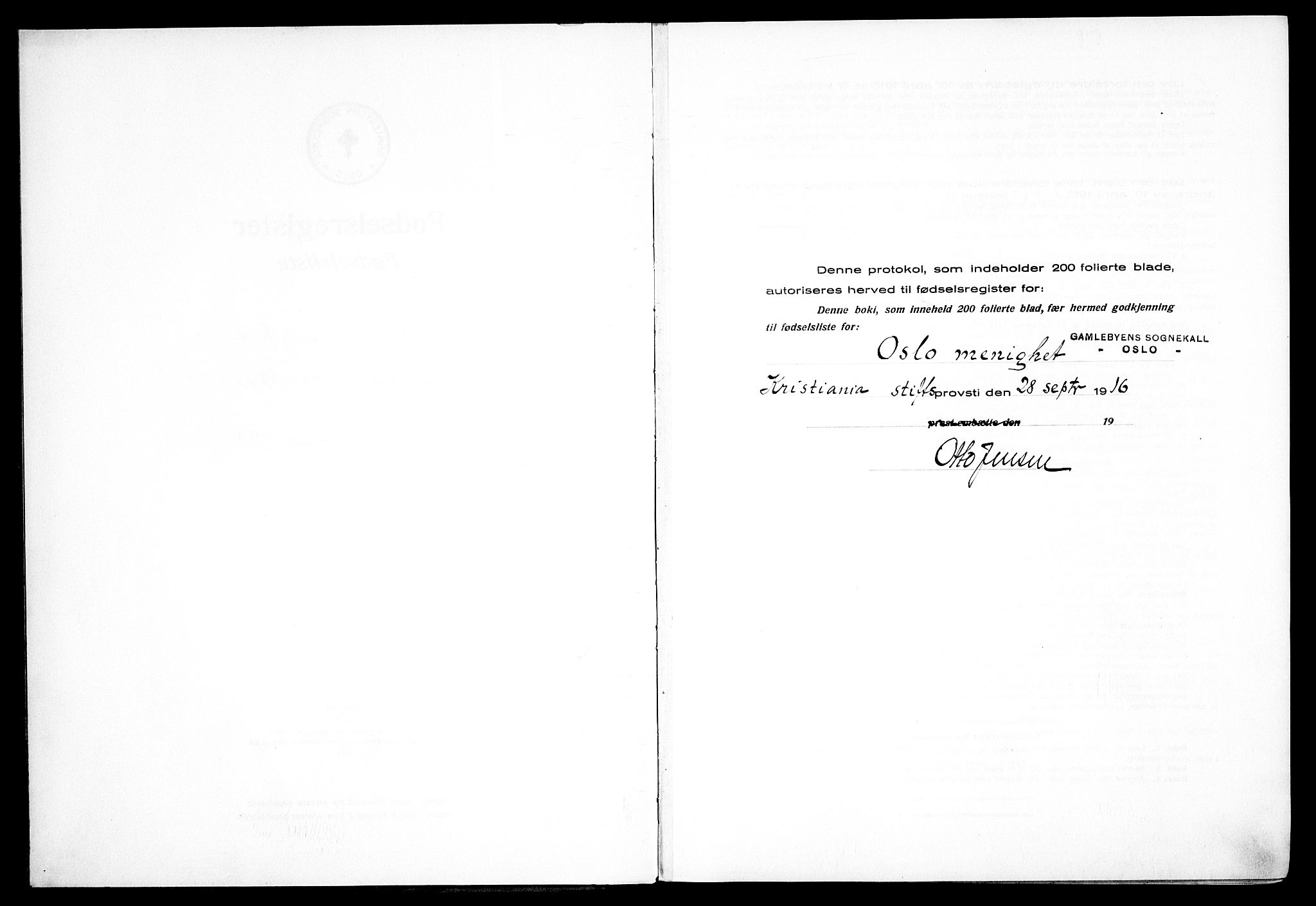 Gamlebyen prestekontor Kirkebøker, AV/SAO-A-10884/J/Ja/L0001: Fødselsregister nr. 1, 1916-1936