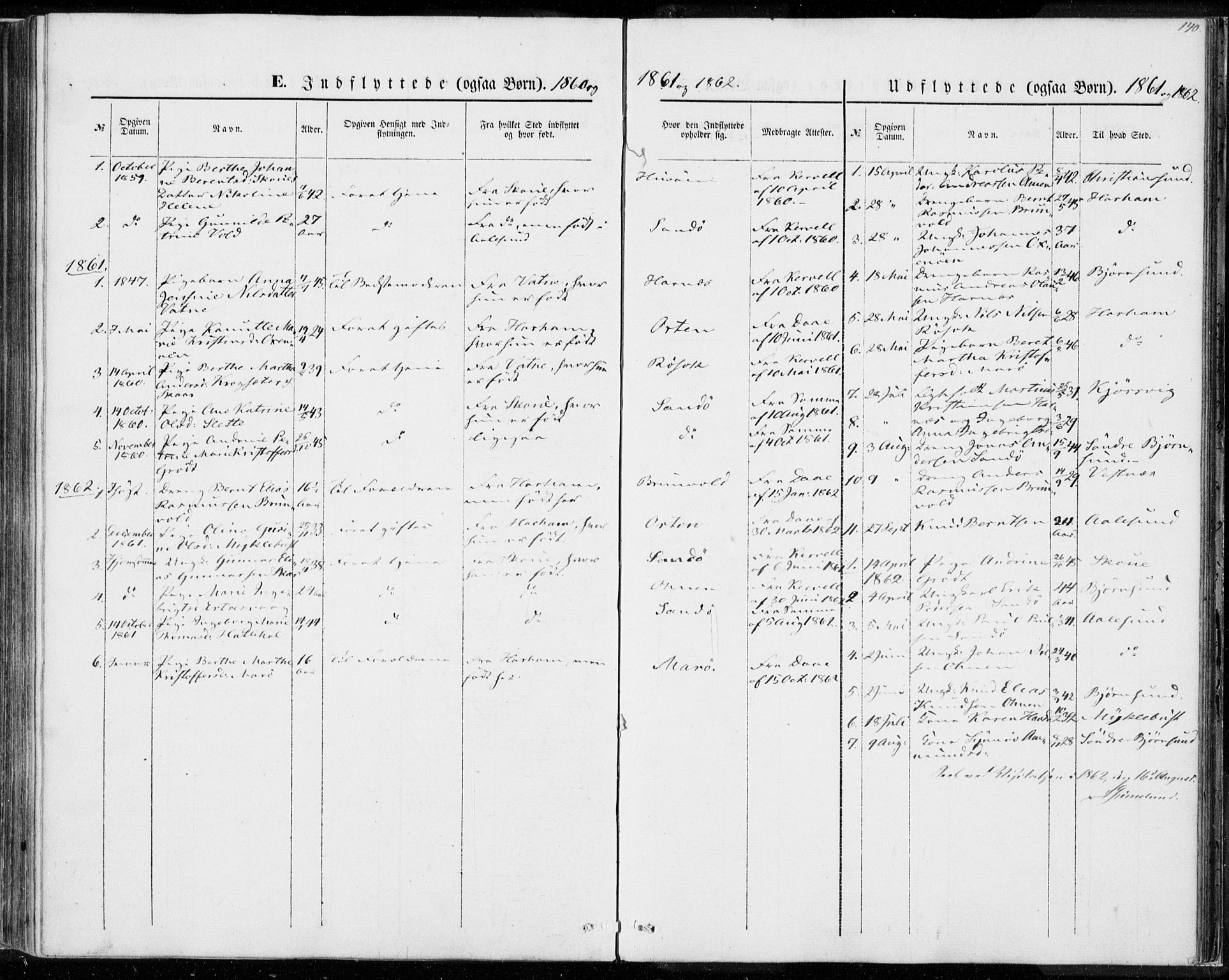 Ministerialprotokoller, klokkerbøker og fødselsregistre - Møre og Romsdal, SAT/A-1454/561/L0728: Ministerialbok nr. 561A02, 1858-1878, s. 140
