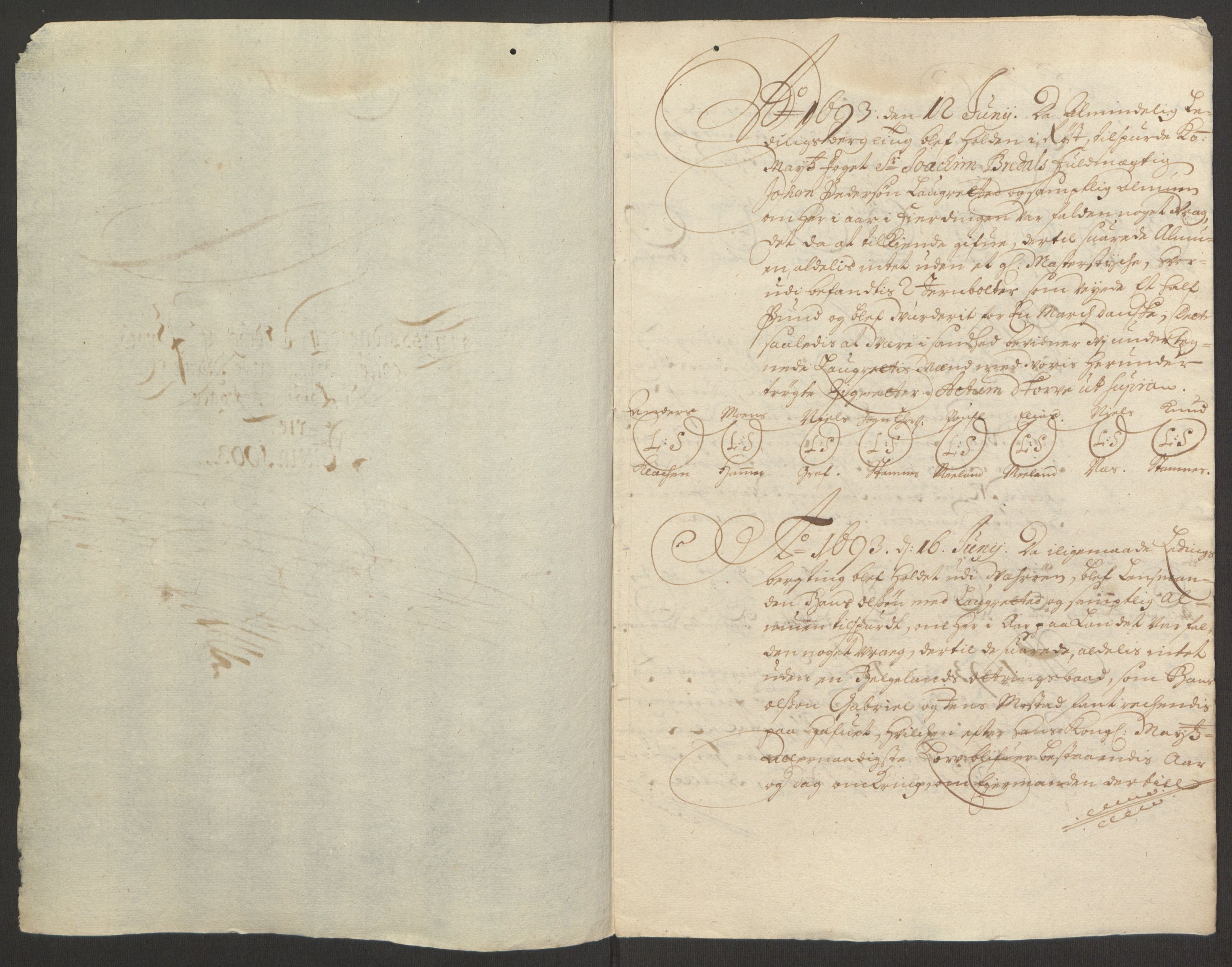 Rentekammeret inntil 1814, Reviderte regnskaper, Fogderegnskap, AV/RA-EA-4092/R67/L4675: Fogderegnskap Vesterålen, Andenes og Lofoten, 1691-1693, s. 280