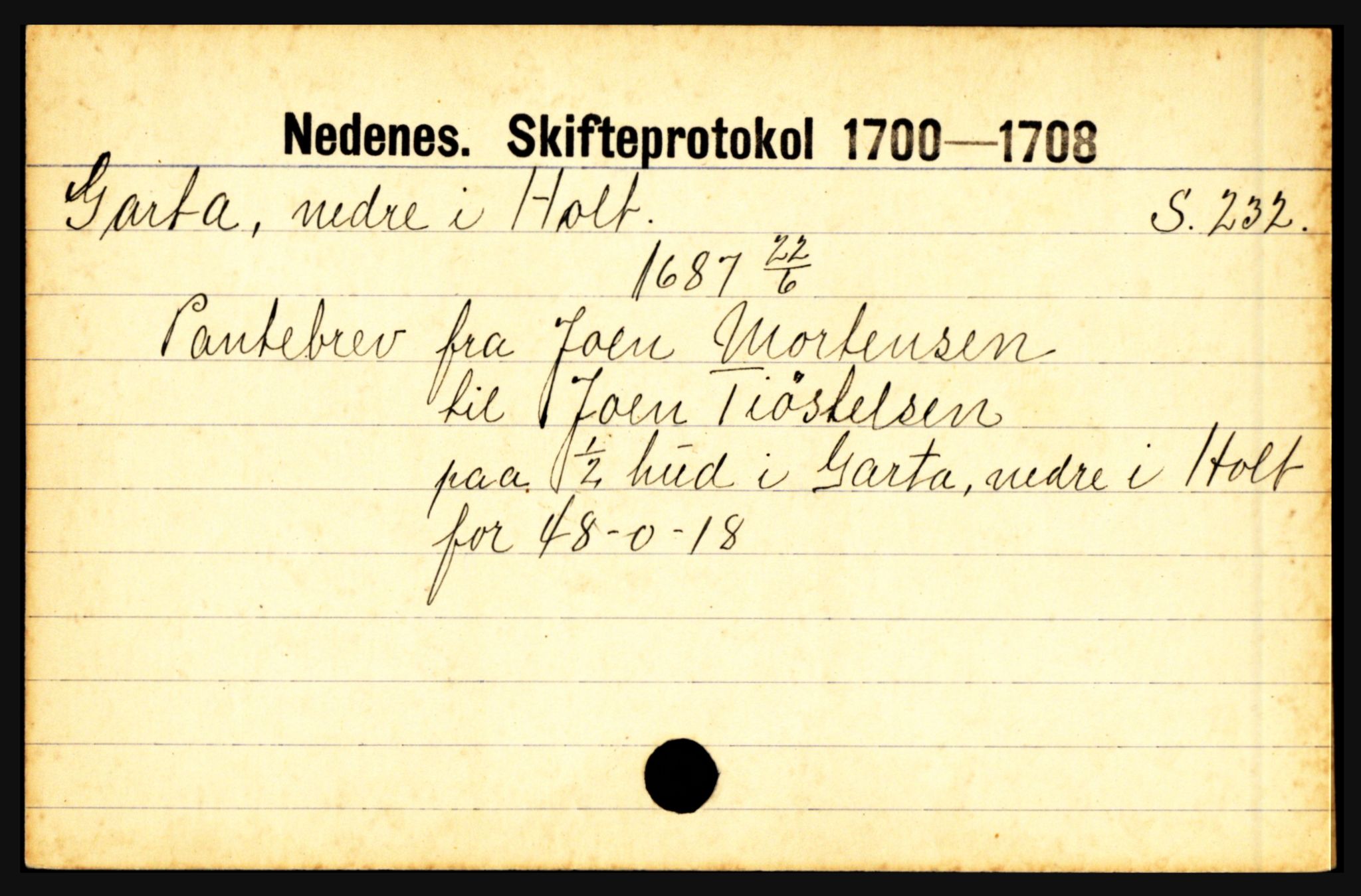 Nedenes sorenskriveri før 1824, AV/SAK-1221-0007/H, s. 8531