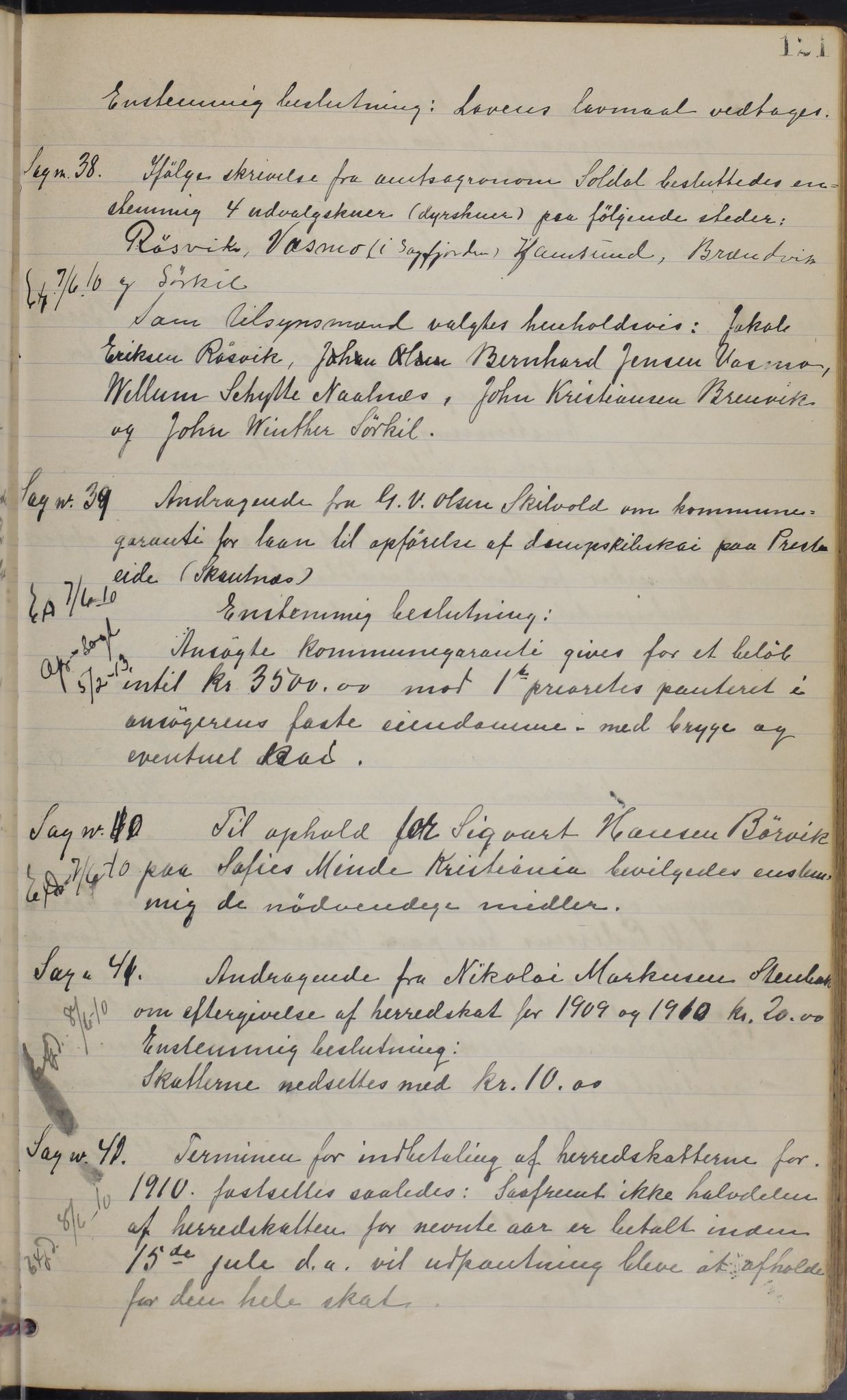 Hamarøy kommune. Formannskapet, AIN/K-18490.150/100/L0002: Møtebok, 1901-1914