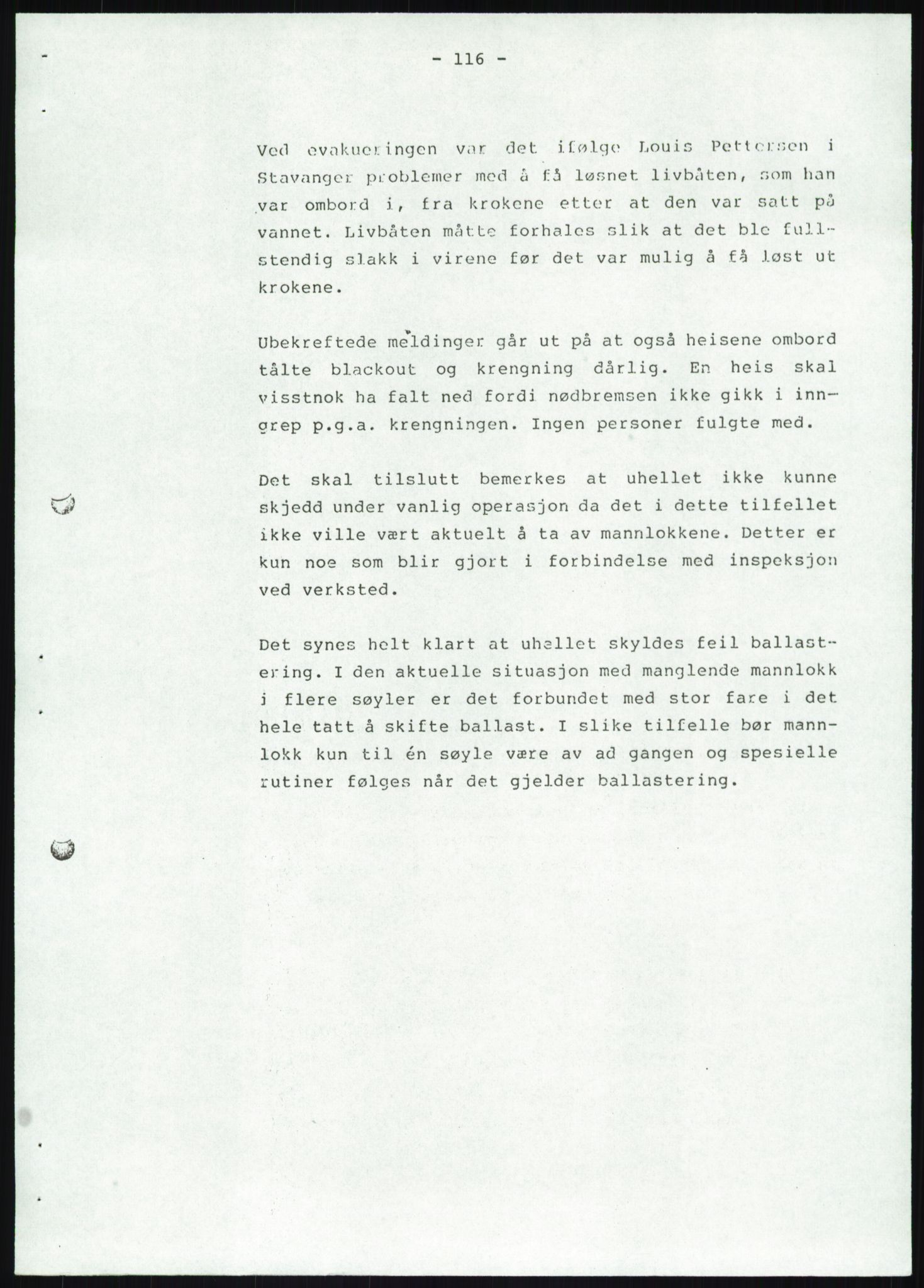 Justisdepartementet, Granskningskommisjonen ved Alexander Kielland-ulykken 27.3.1980, AV/RA-S-1165/D/L0019: S Værforhold (Doku.liste + S1-S5 av 5)/ T (T1-T2)/ U Stabilitet (Doku.liste + U1-U5 av 5), 1980-1981, s. 942