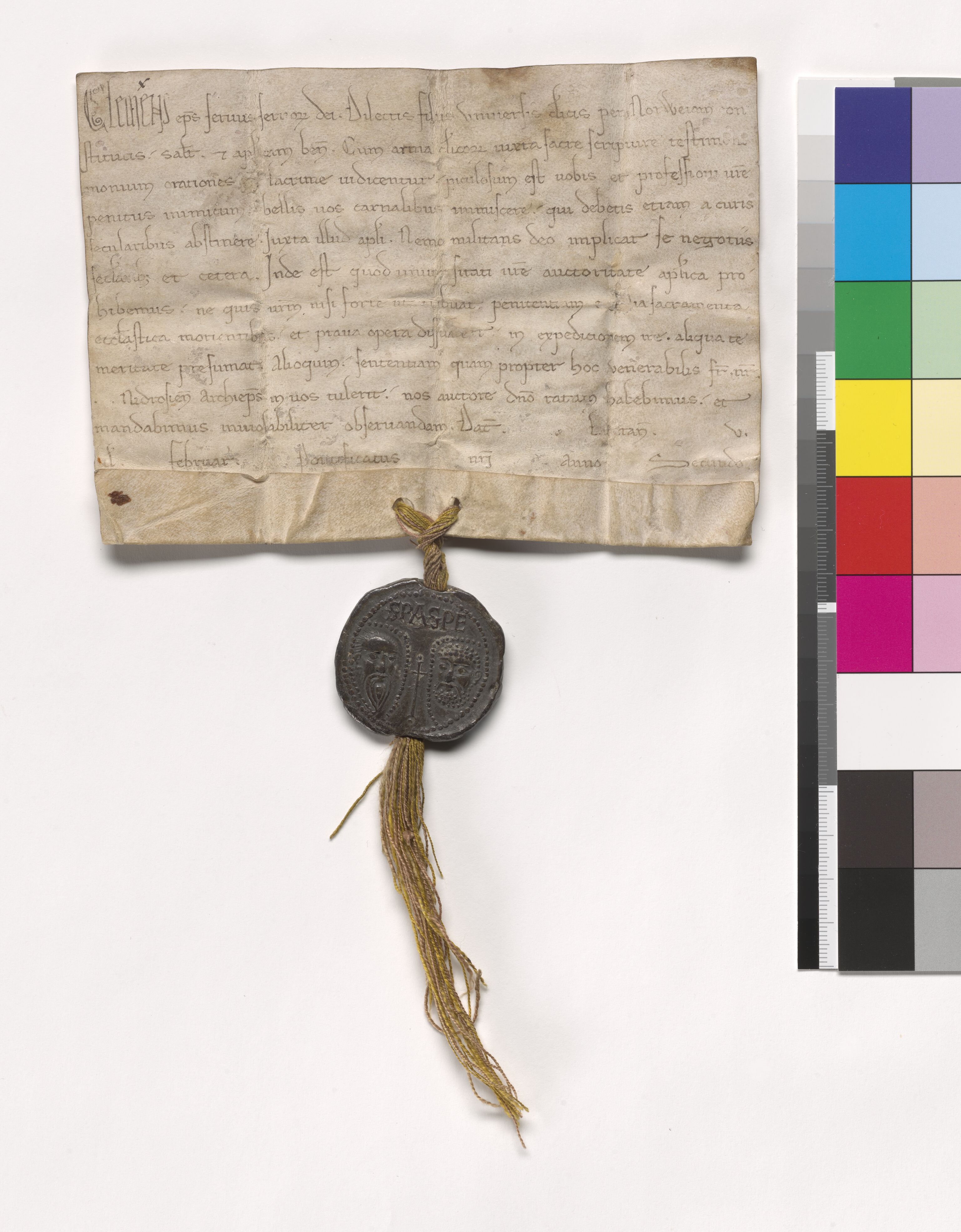 Riksarkivets diplomsamling, AV/RA-EA-5965/F05/L0010: NRA AM fasc. 3 nr. 1, 1189, s. 1