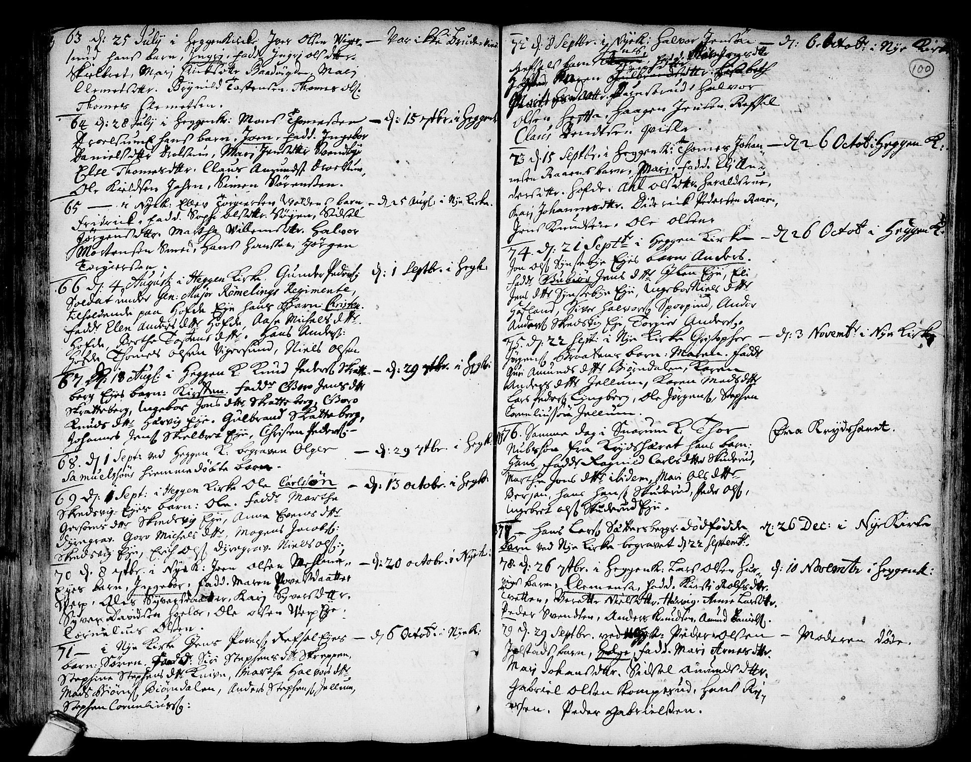 Modum kirkebøker, AV/SAKO-A-234/F/Fa/L0001: Ministerialbok nr. 1, 1712-1740, s. 100