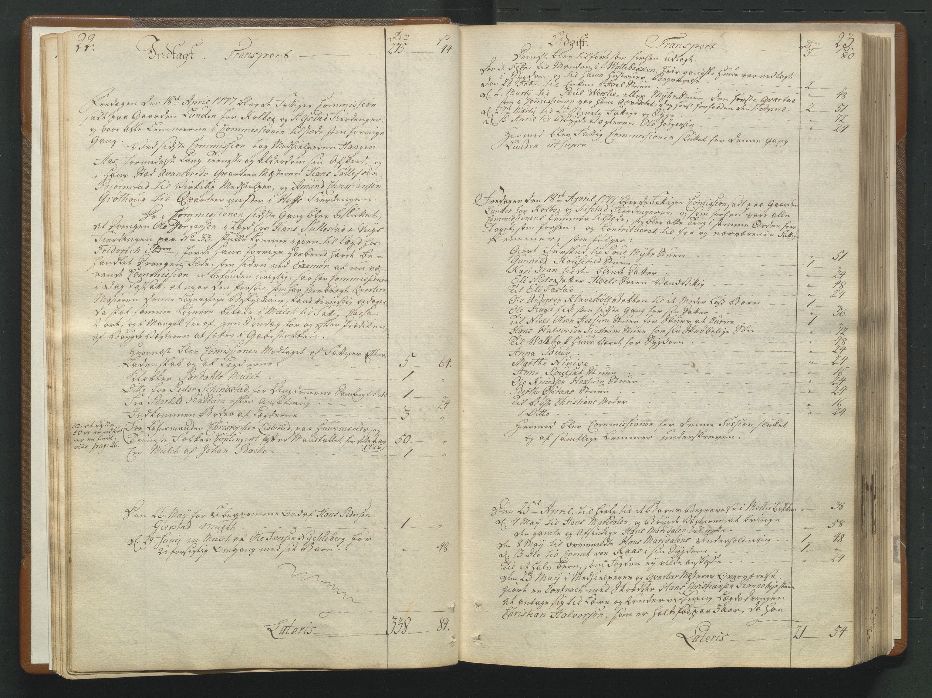 Østre Toten prestekontor, AV/SAH-PREST-104/J/Jc/Jca/L0001: Forhandlingsprotokoll for fattigvesenet, 1776-1831, s. 22-23