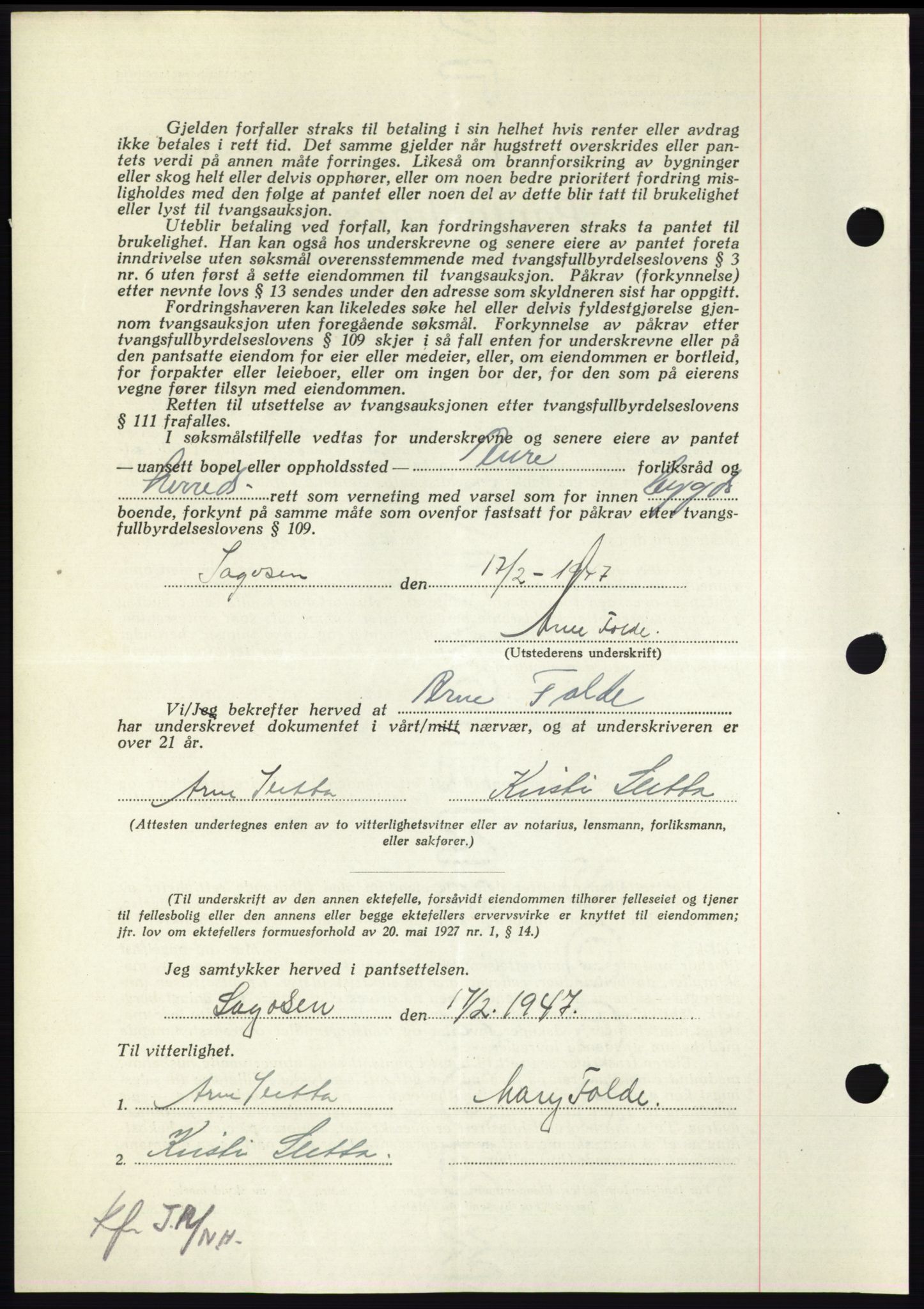 Nordmøre sorenskriveri, AV/SAT-A-4132/1/2/2Ca: Pantebok nr. B95, 1946-1947, Dagboknr: 584/1947