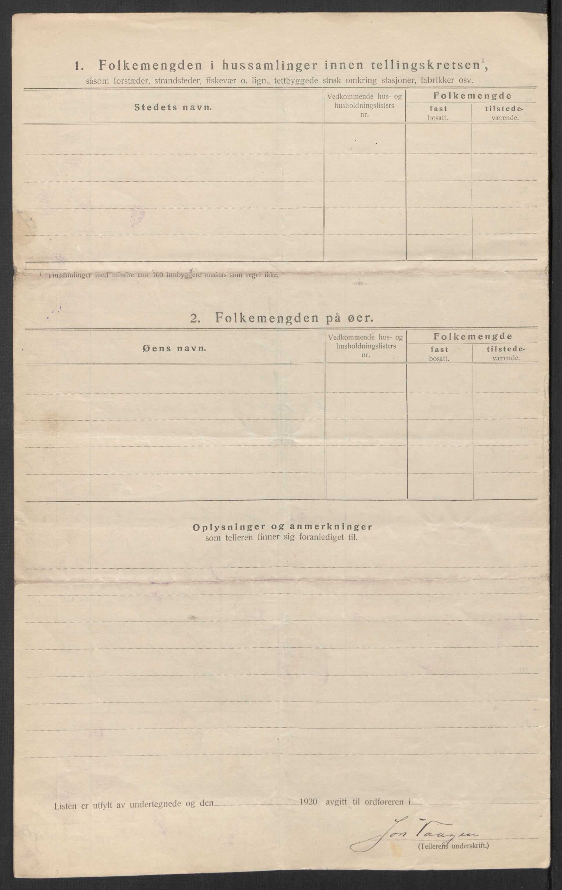 SAT, Folketelling 1920 for 1549 Bud herred, 1920, s. 11