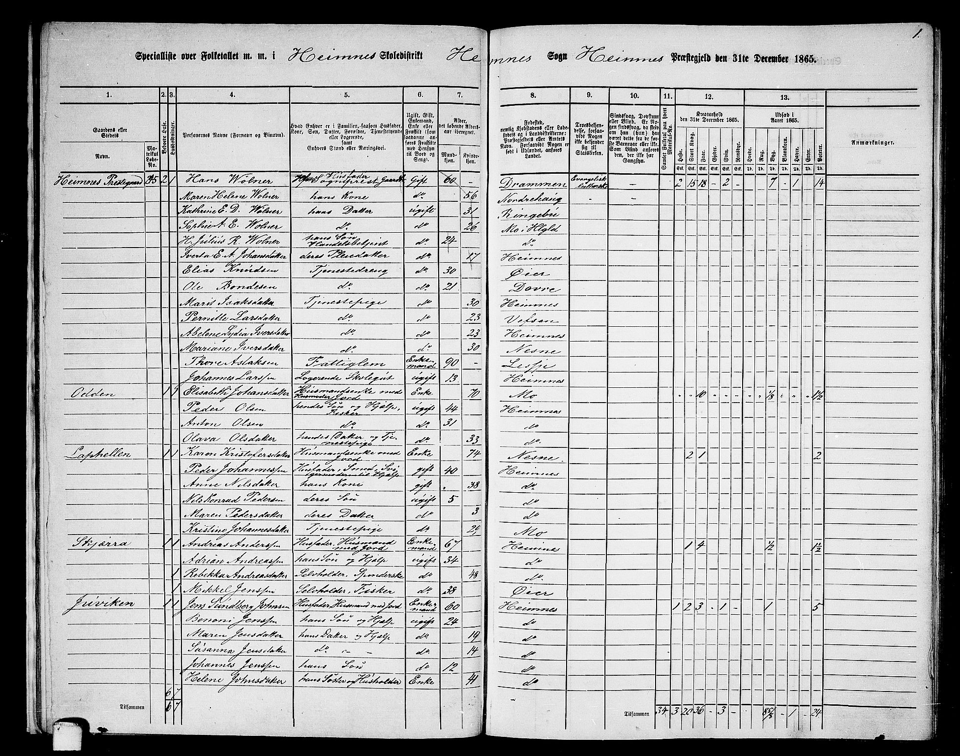 RA, Folketelling 1865 for 1832P Hemnes prestegjeld, 1865, s. 24