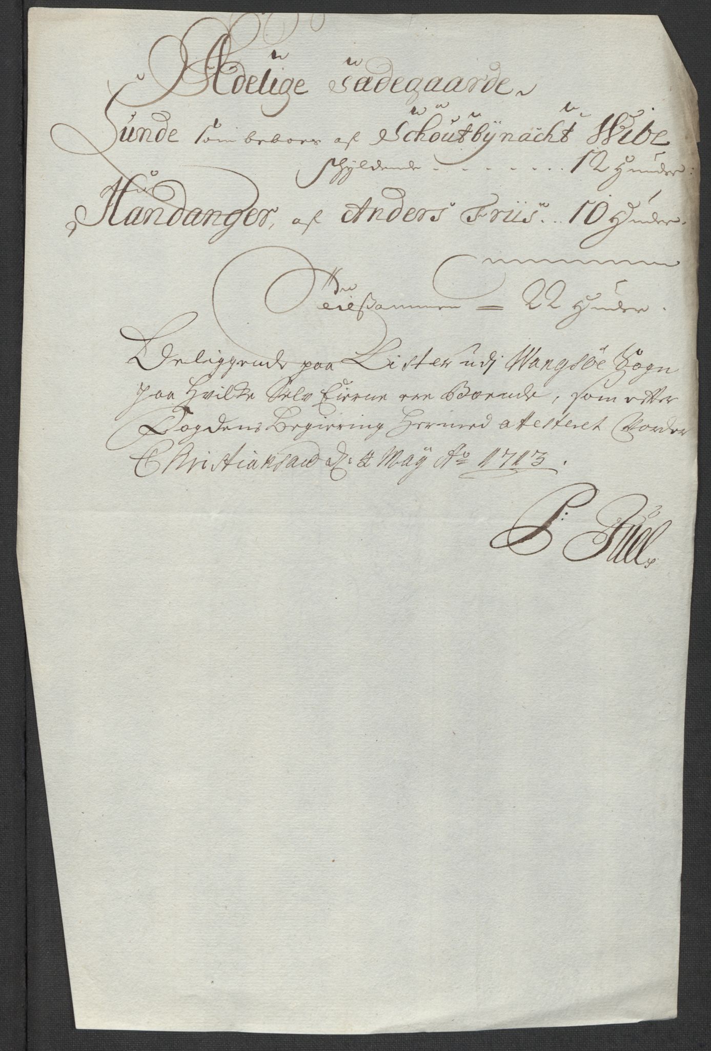 Rentekammeret inntil 1814, Reviderte regnskaper, Fogderegnskap, RA/EA-4092/R43/L2555: Fogderegnskap Lista og Mandal, 1712, s. 243