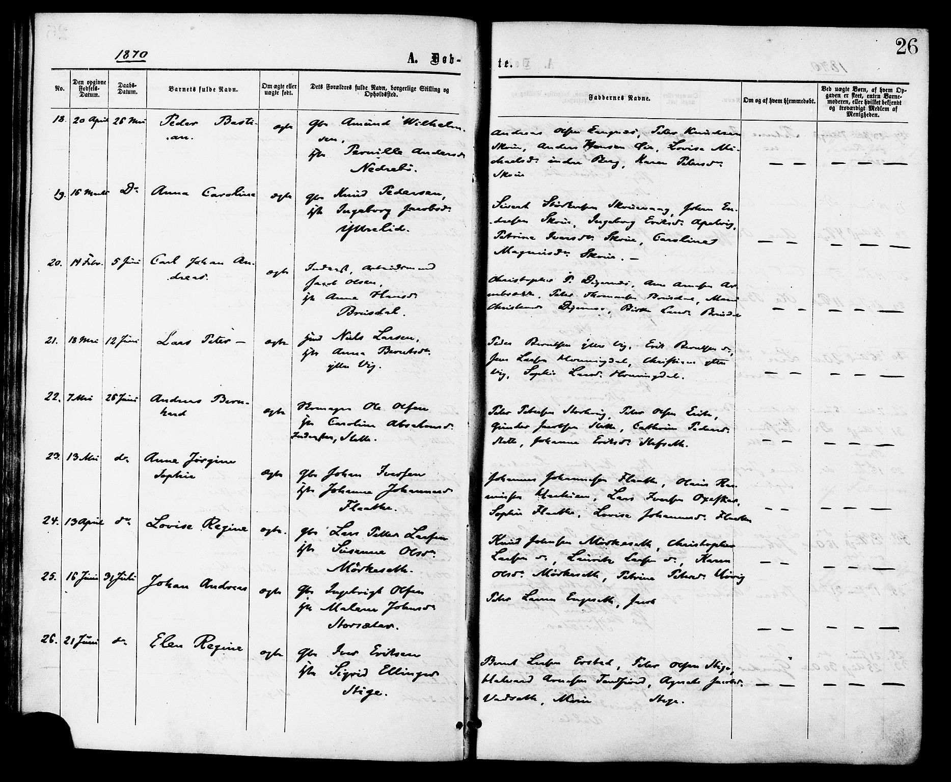 Ministerialprotokoller, klokkerbøker og fødselsregistre - Møre og Romsdal, AV/SAT-A-1454/524/L0355: Ministerialbok nr. 524A07, 1864-1879, s. 26