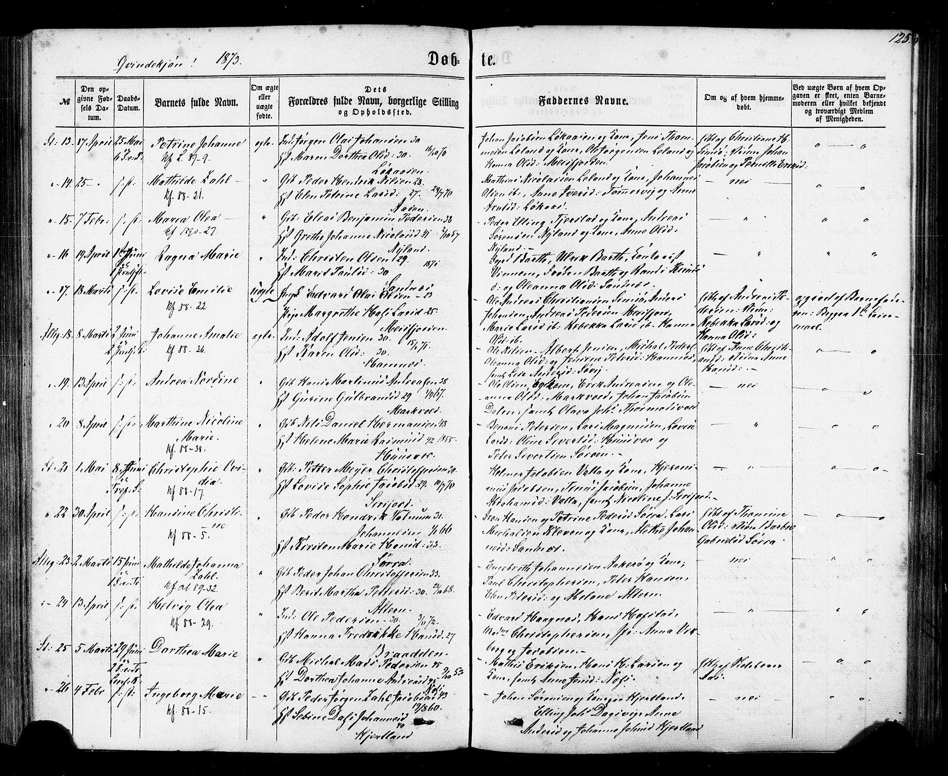 Ministerialprotokoller, klokkerbøker og fødselsregistre - Nordland, AV/SAT-A-1459/830/L0449: Ministerialbok nr. 830A13, 1866-1886, s. 125