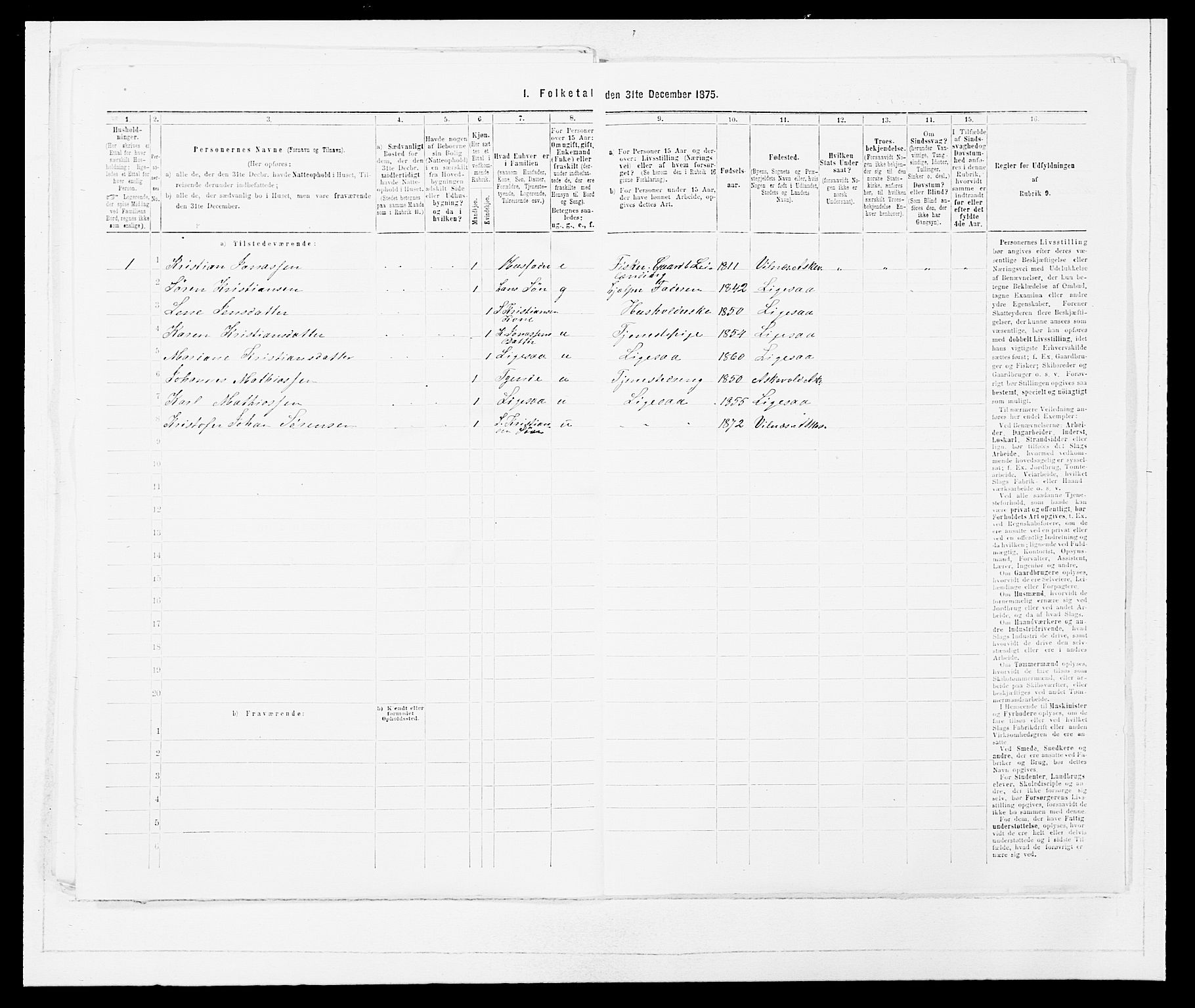 SAB, Folketelling 1875 for 1428P Askvoll prestegjeld, 1875, s. 900