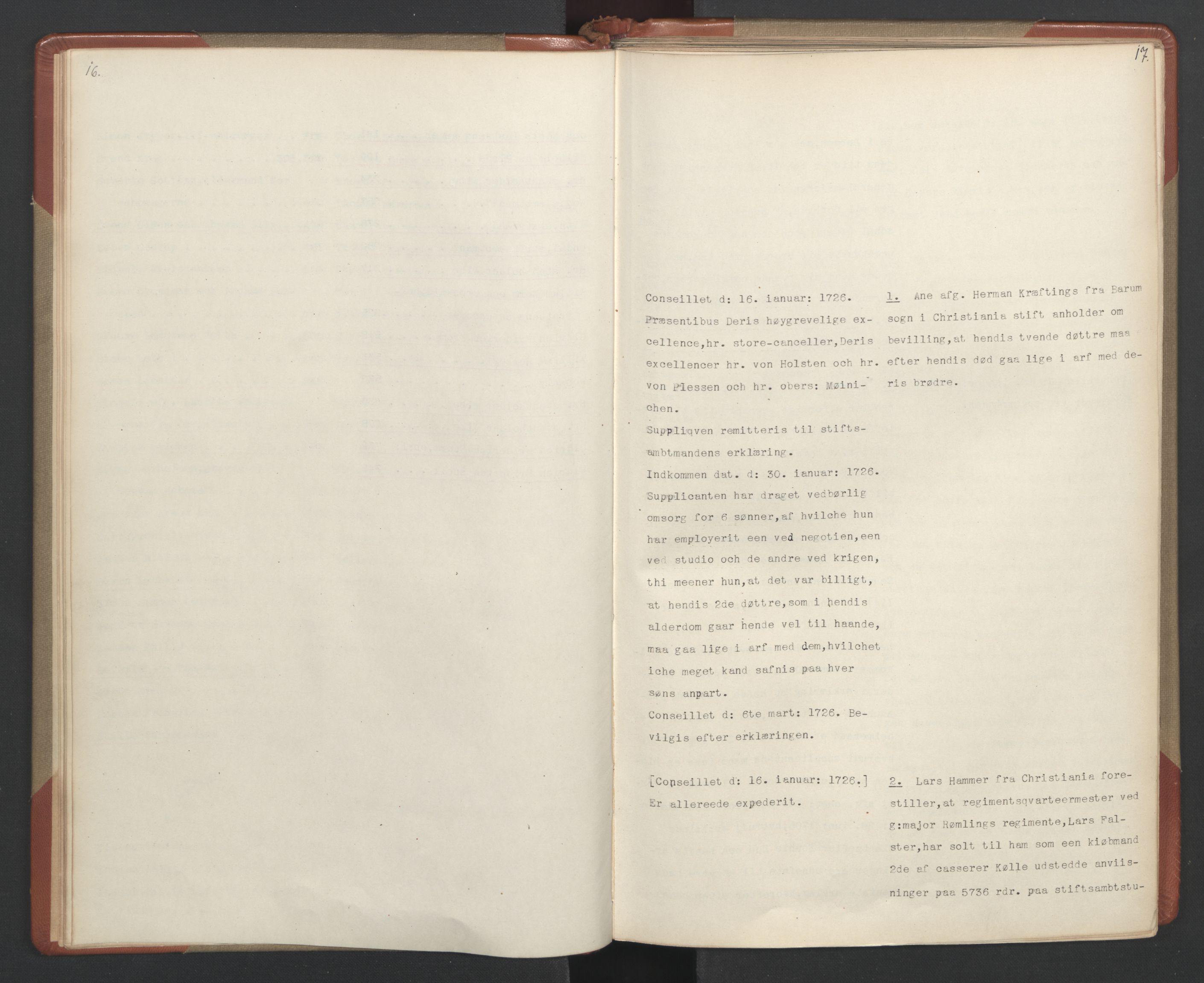 Avskriftsamlingen, RA/EA-4022/F/Fa/L0089: Supplikker, 1726, s. 12