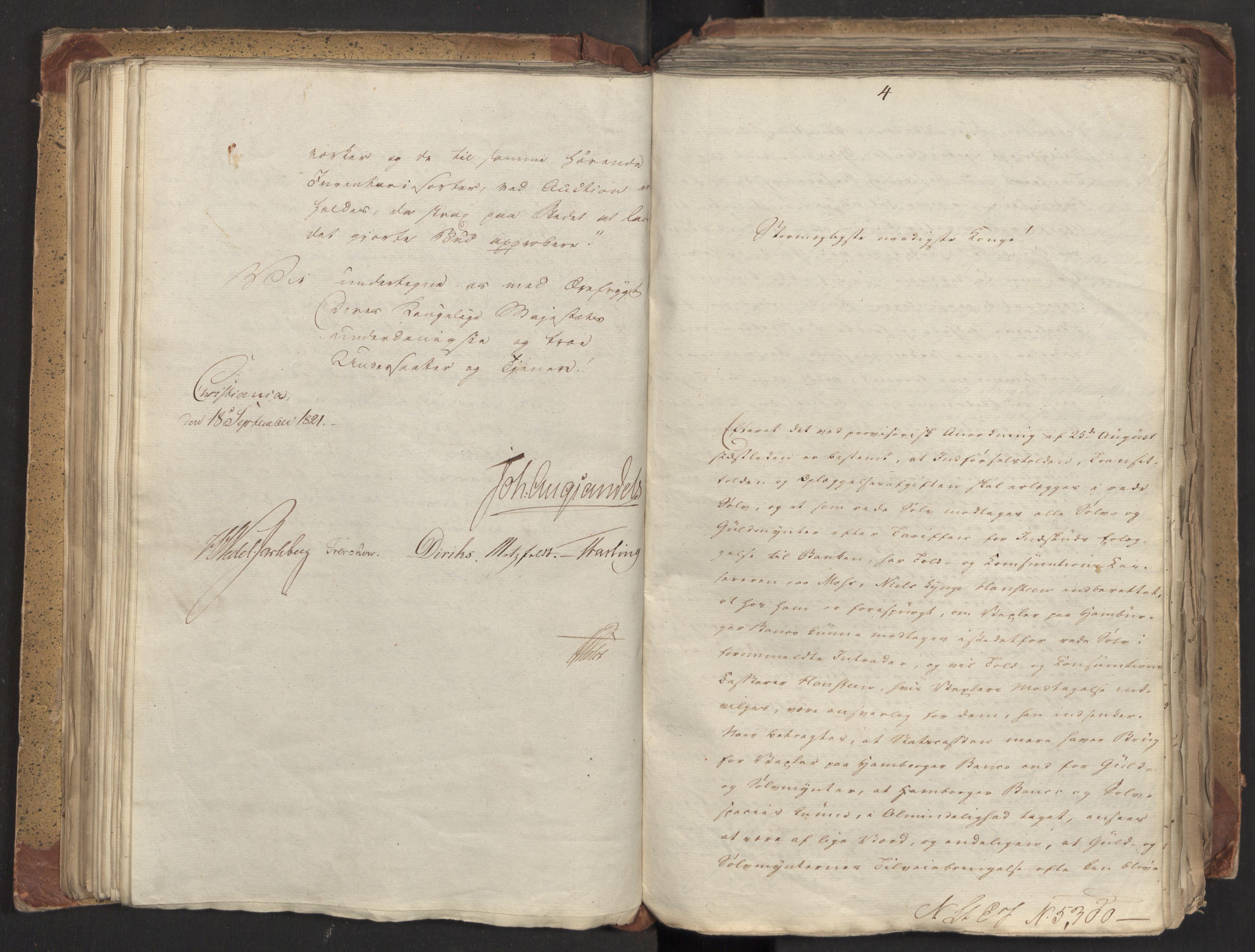 Statsrådsavdelingen i Stockholm, AV/RA-S-1003/D/Da/L0027: Regjeringsinnstillinger nr. 5275-5436, 1821, s. 161