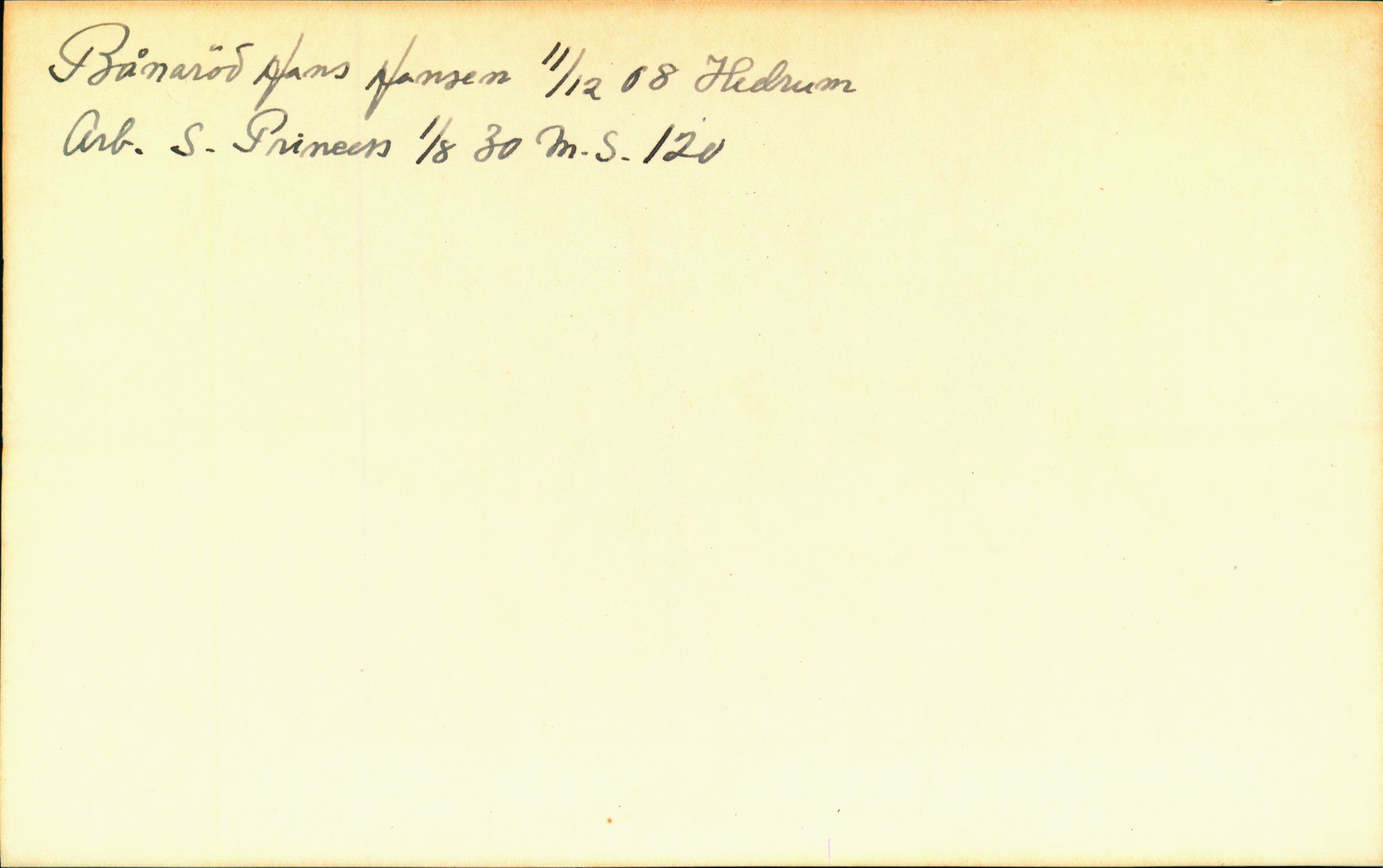 Hans Bogens samling, VEMU/ARS-A-1283/P/L0002: Mannskapskort, B - F, 1900-1930, s. 2