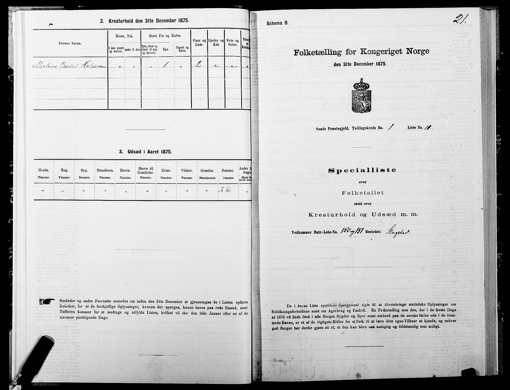 SATØ, Folketelling 1875 for 1915P Sand prestegjeld, 1875, s. 1021