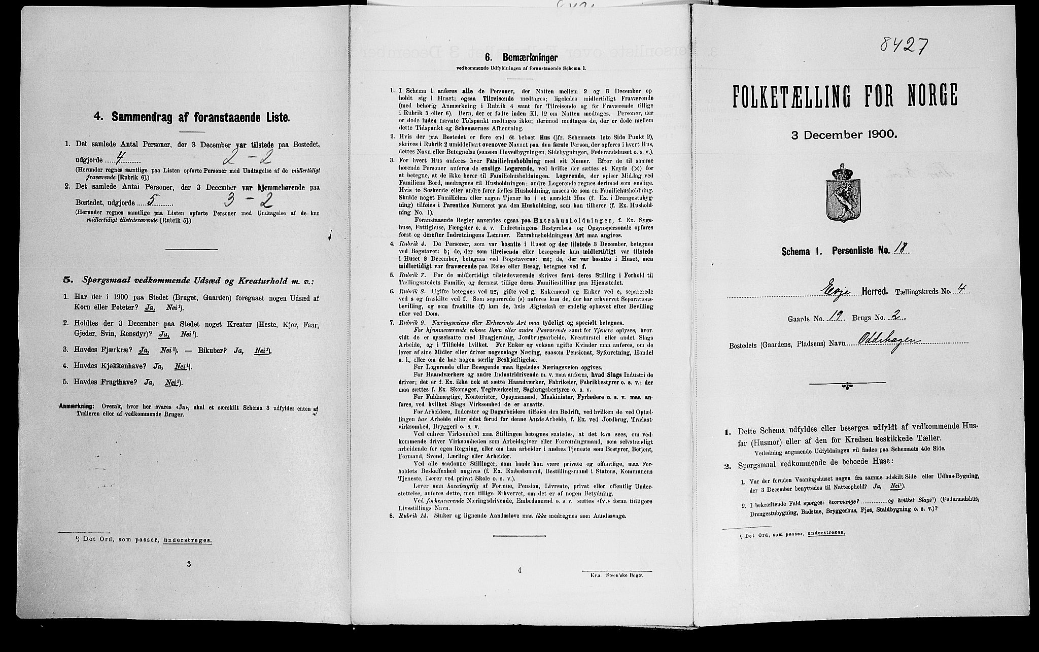 SAK, Folketelling 1900 for 0937 Evje herred, 1900, s. 268