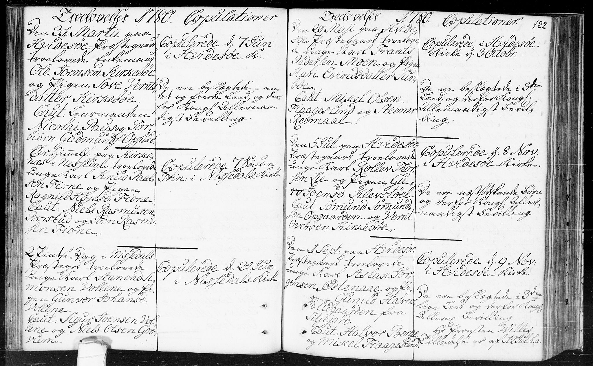Kviteseid kirkebøker, SAKO/A-276/F/Fa/L0002: Ministerialbok nr. I 2, 1773-1786, s. 122