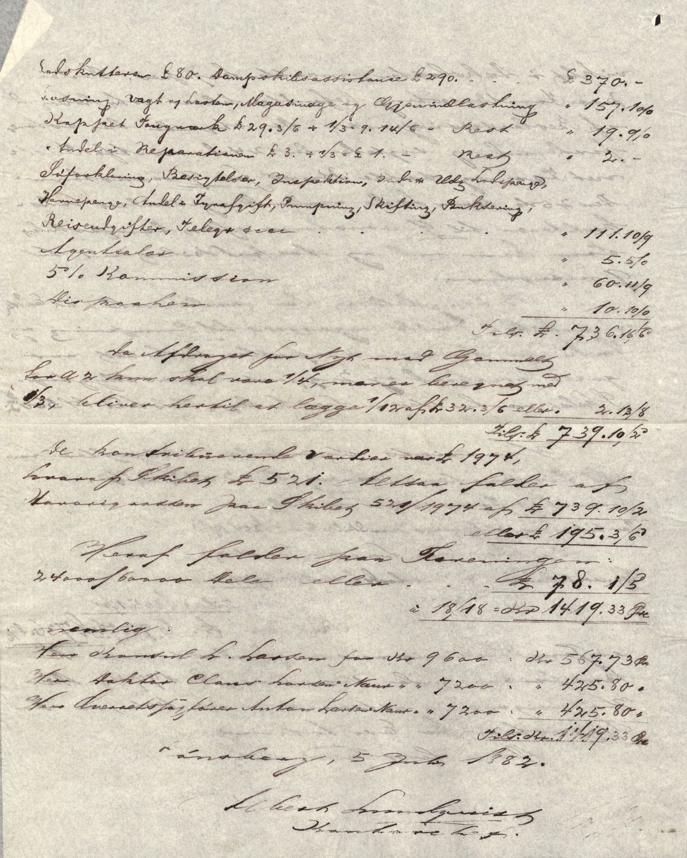 Pa 63 - Østlandske skibsassuranceforening, VEMU/A-1079/G/Ga/L0014/0002: Havaridokumenter / Mjølner, Minerva, Mandarin, Mexico, 1881, s. 9