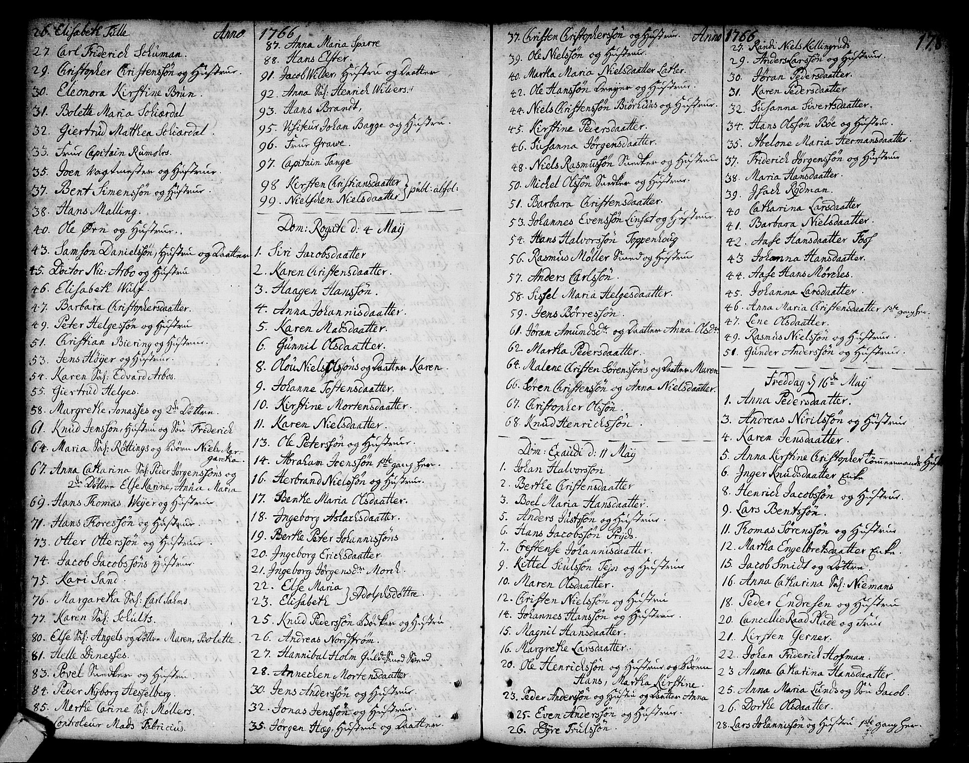 Strømsø kirkebøker, AV/SAKO-A-246/F/Fa/L0008: Ministerialbok nr. I 8, 1748-1774, s. 178