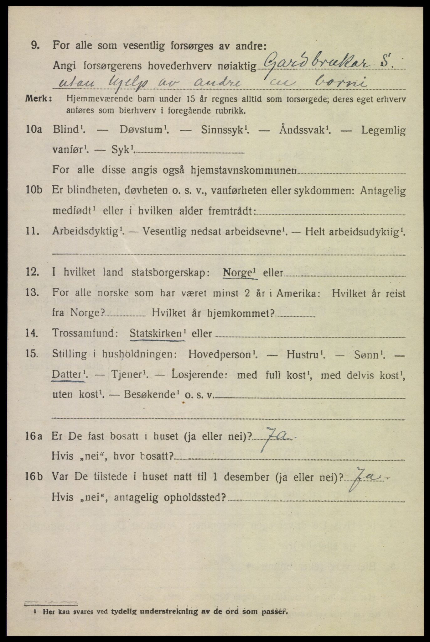 SAK, Folketelling 1920 for 1025 Grindheim herred, 1920, s. 1420