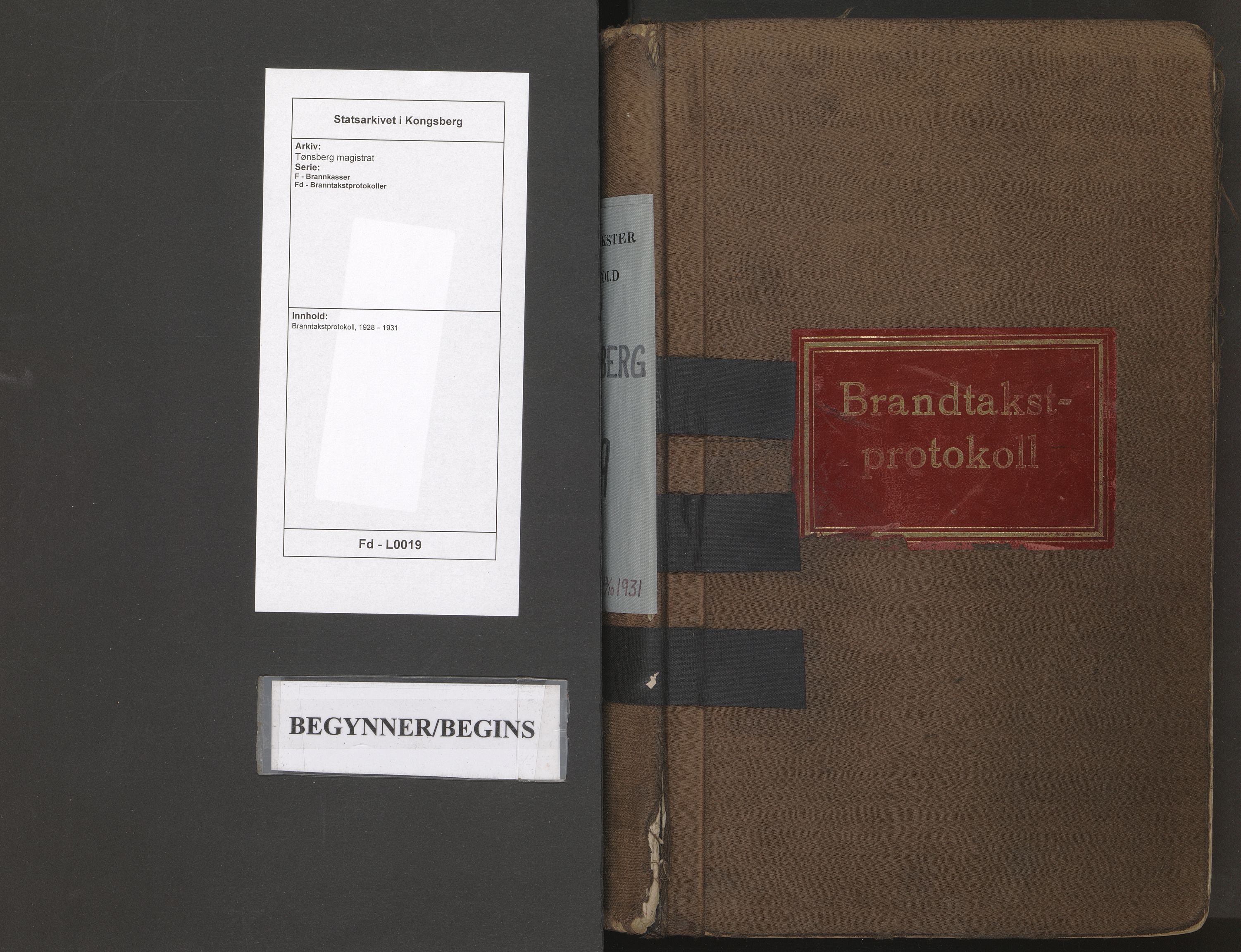 Tønsberg magistrat, SAKO/A-855/F/Fd/L0019: Branntakstprotokoll, 1928-1931
