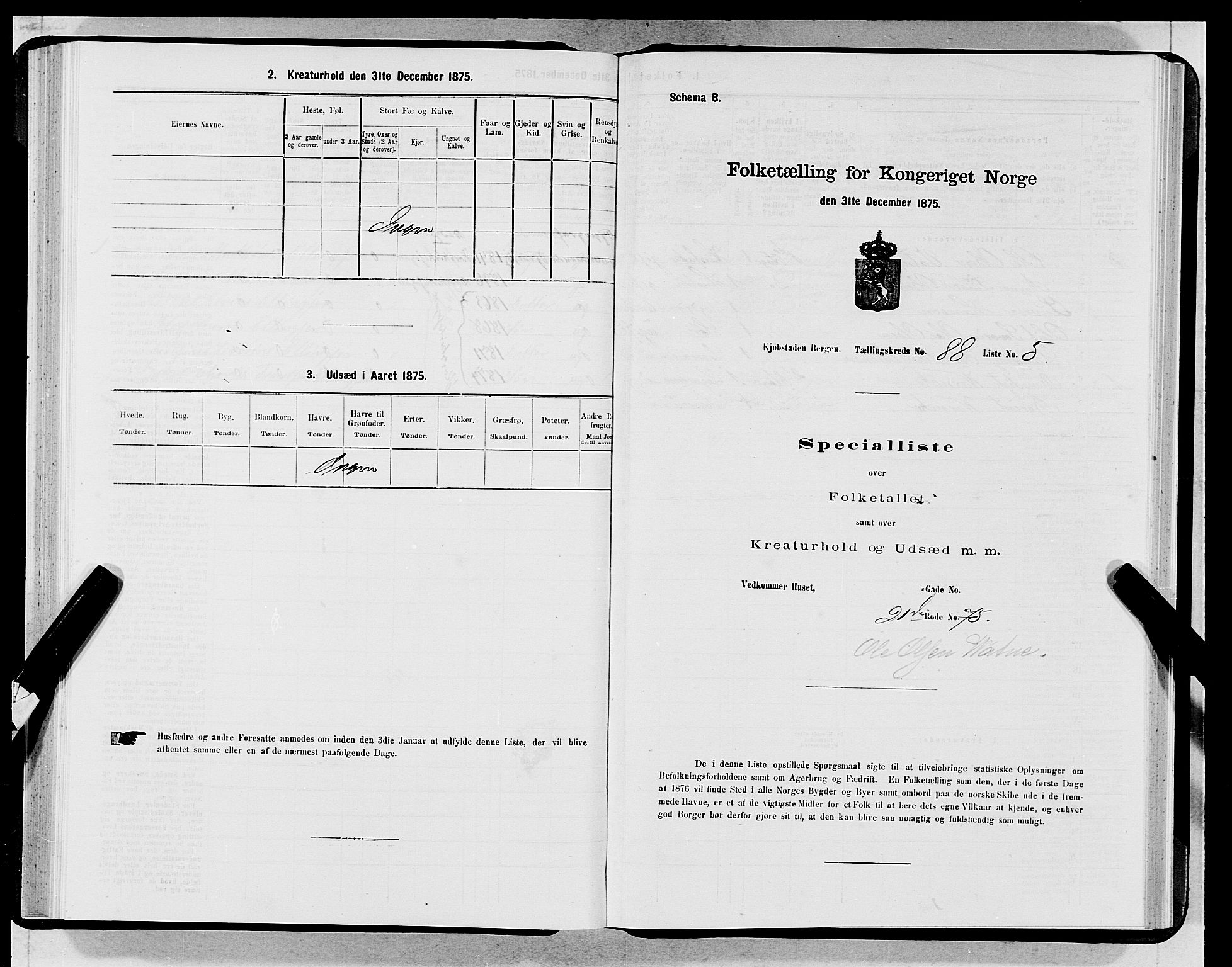 SAB, Folketelling 1875 for 1301 Bergen kjøpstad, 1875, s. 4727