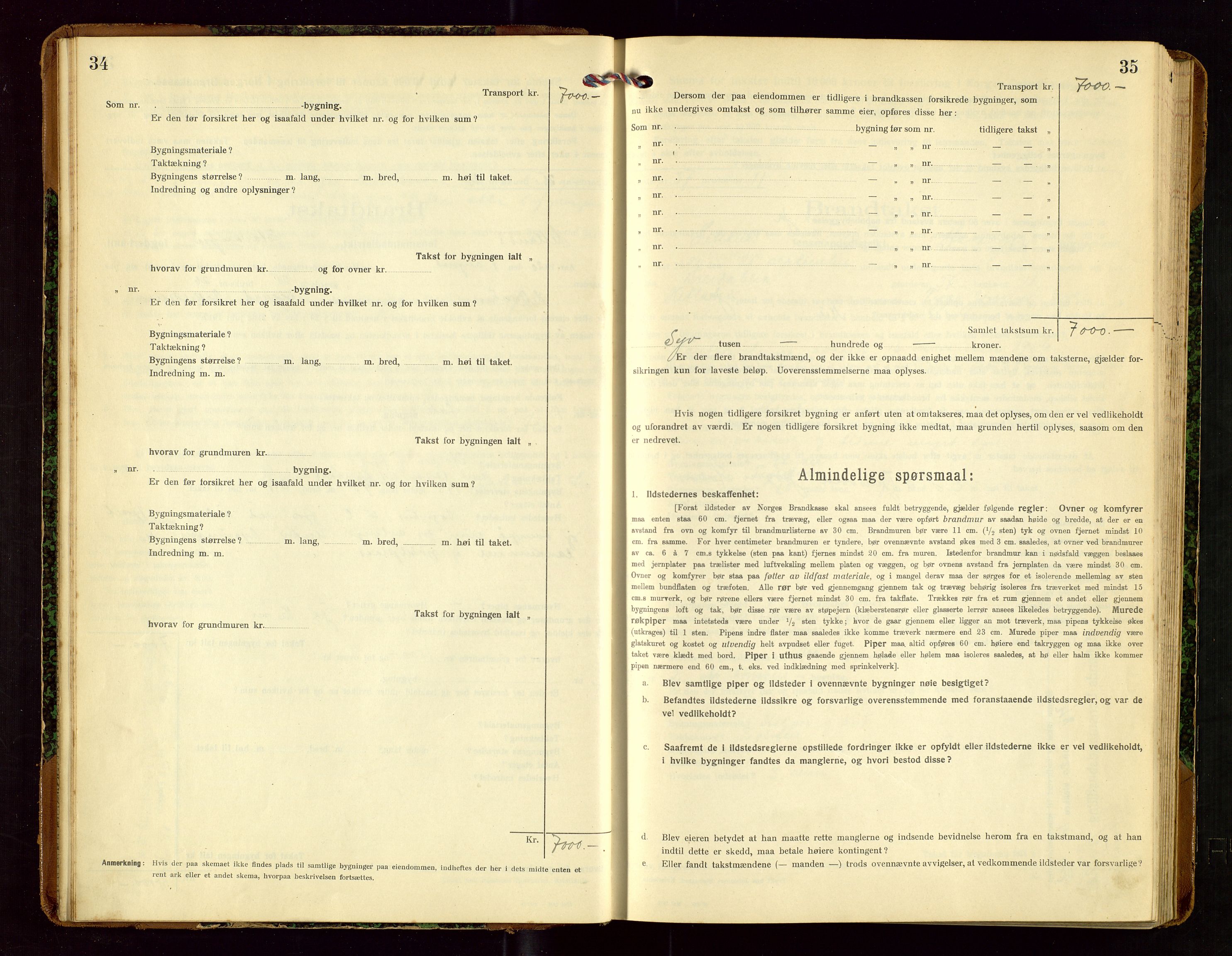 Hetland lensmannskontor, AV/SAST-A-100101/Gob/L0002: "Brandtakstprotokol", 1918-1932, s. 34-35