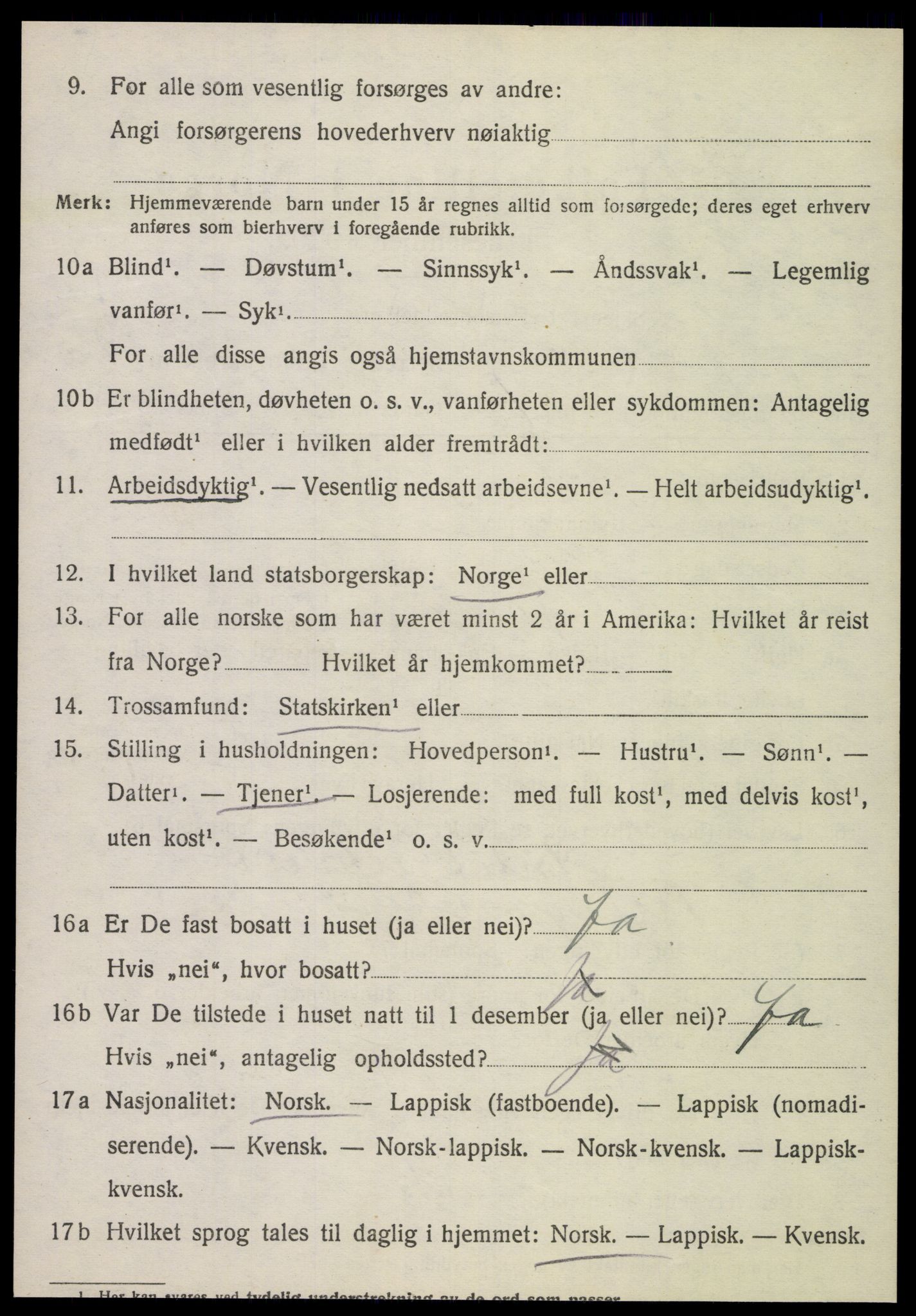 SAT, Folketelling 1920 for 1731 Sparbu herred, 1920, s. 1922