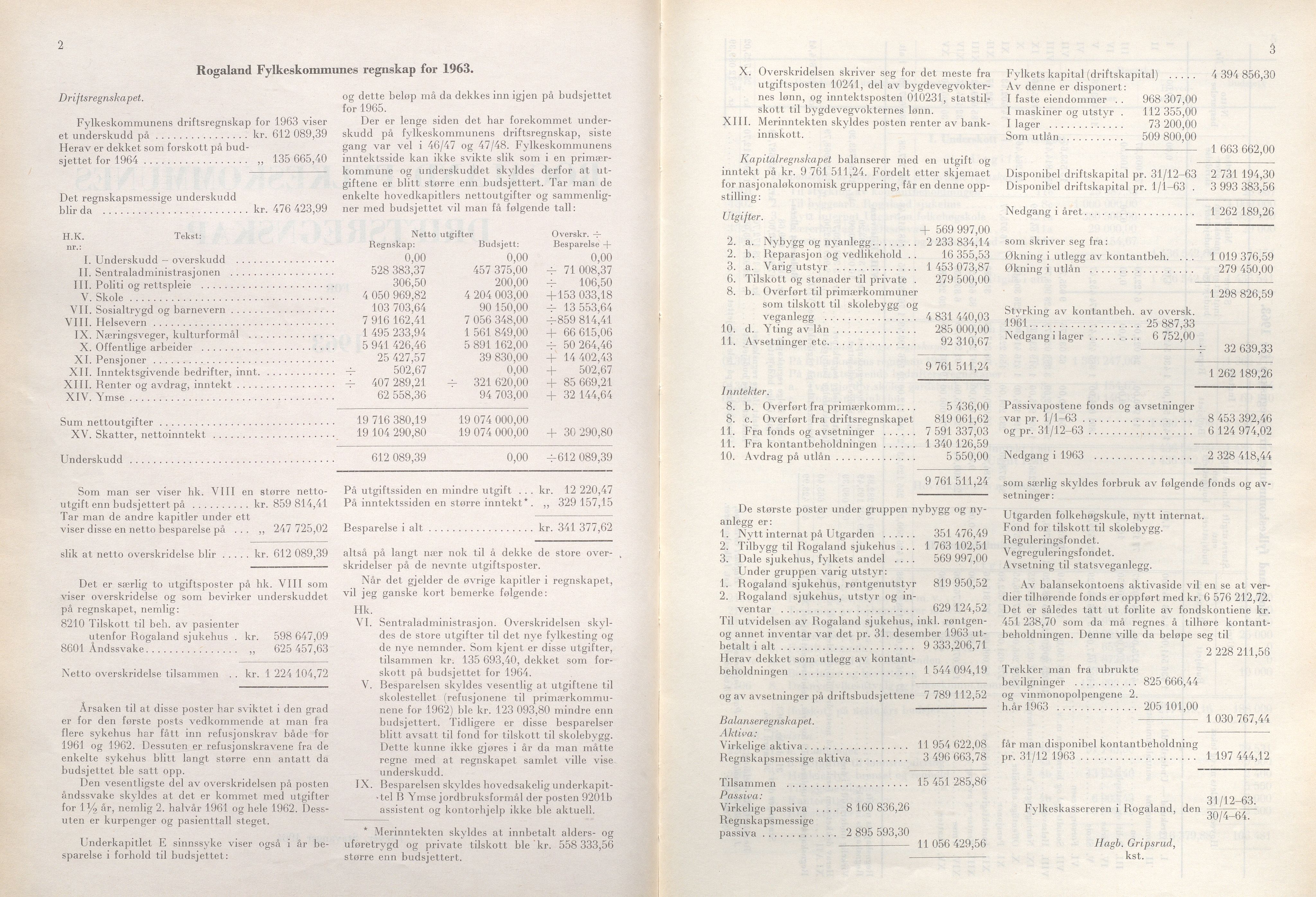 Rogaland fylkeskommune - Fylkesrådmannen , IKAR/A-900/A/Aa/Aaa/L0084: Møtebok , 1964, s. 2-3