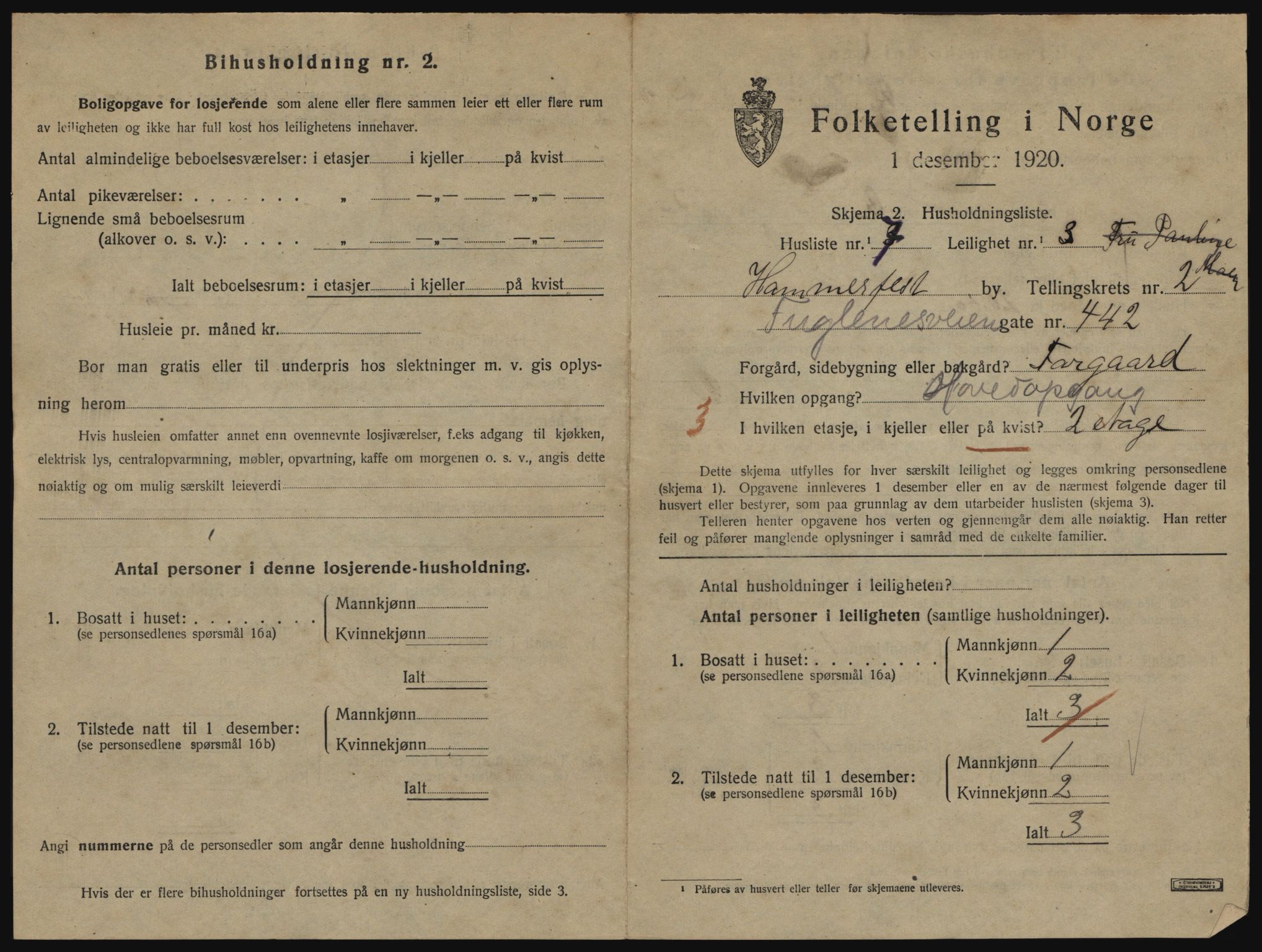 SATØ, Folketelling 1920 for 2001 Hammerfest kjøpstad, 1920, s. 1904