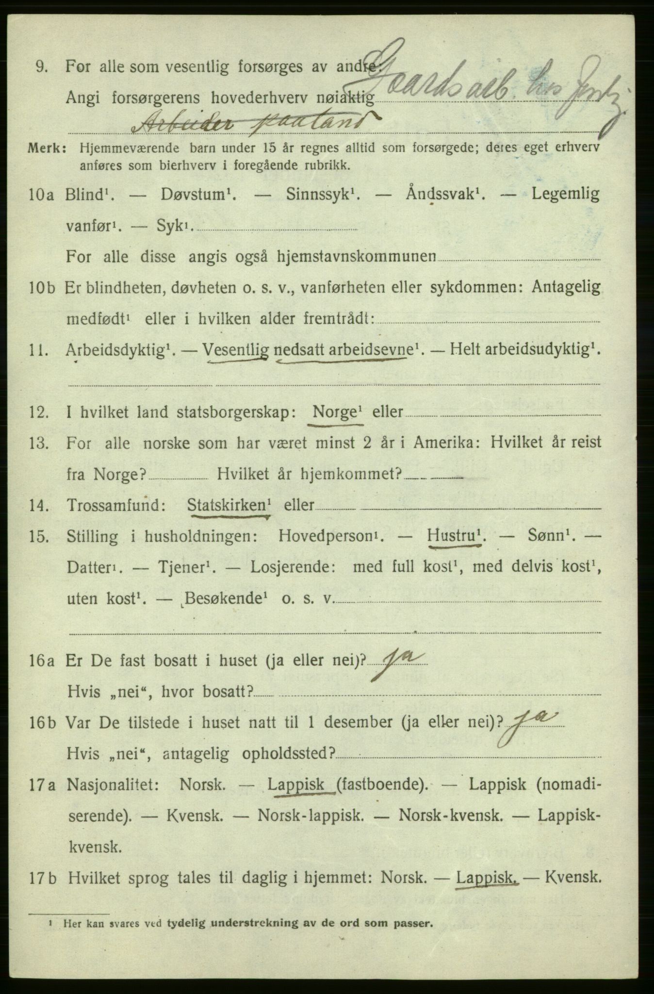 SATØ, Folketelling 1920 for 2019 Kjelvik herred, 1920, s. 1614