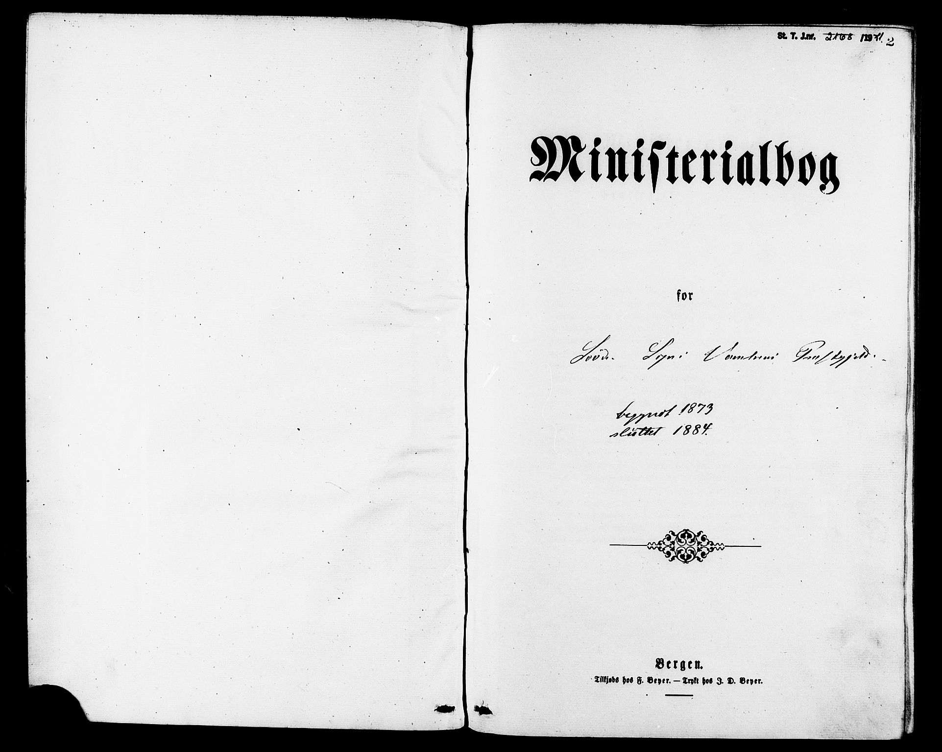 Ministerialprotokoller, klokkerbøker og fødselsregistre - Møre og Romsdal, SAT/A-1454/502/L0024: Ministerialbok nr. 502A02, 1873-1884, s. 2