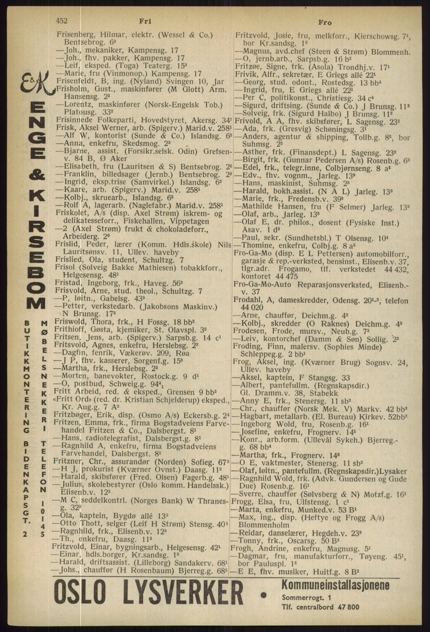 Kristiania/Oslo adressebok, PUBL/-, 1936, s. 452