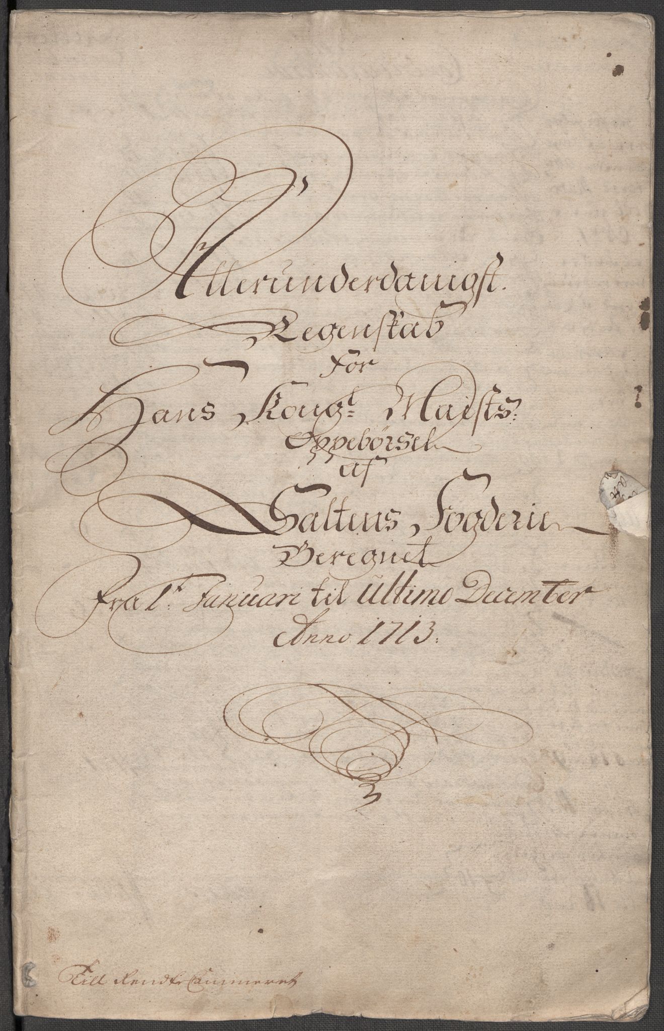 Rentekammeret inntil 1814, Reviderte regnskaper, Fogderegnskap, RA/EA-4092/R66/L4583: Fogderegnskap Salten, 1713, s. 4