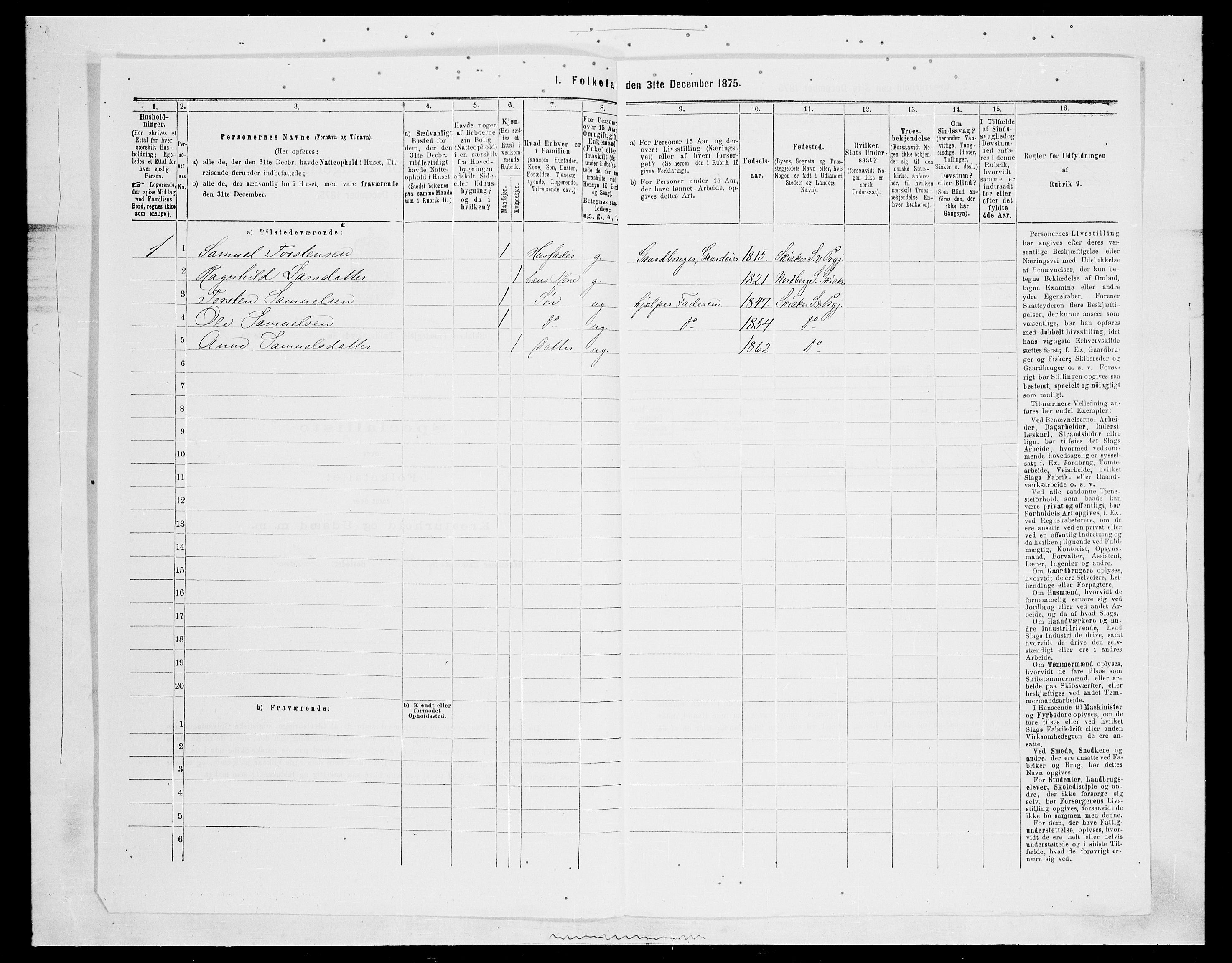 SAH, Folketelling 1875 for 0513P Skjåk prestegjeld, 1875, s. 178