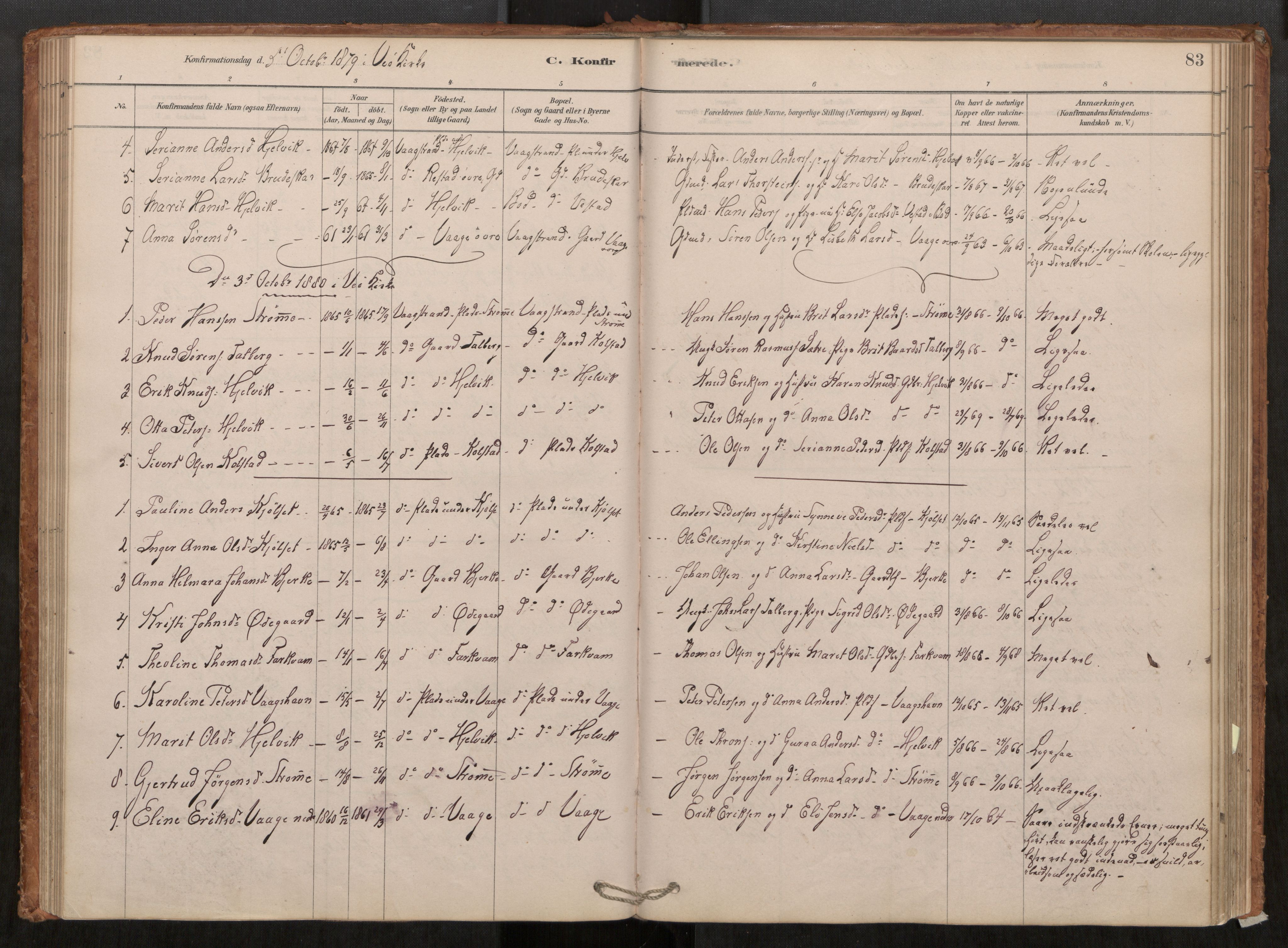 Ministerialprotokoller, klokkerbøker og fødselsregistre - Møre og Romsdal, AV/SAT-A-1454/550/L0621: Ministerialbok nr. 550A01, 1878-1915, s. 83