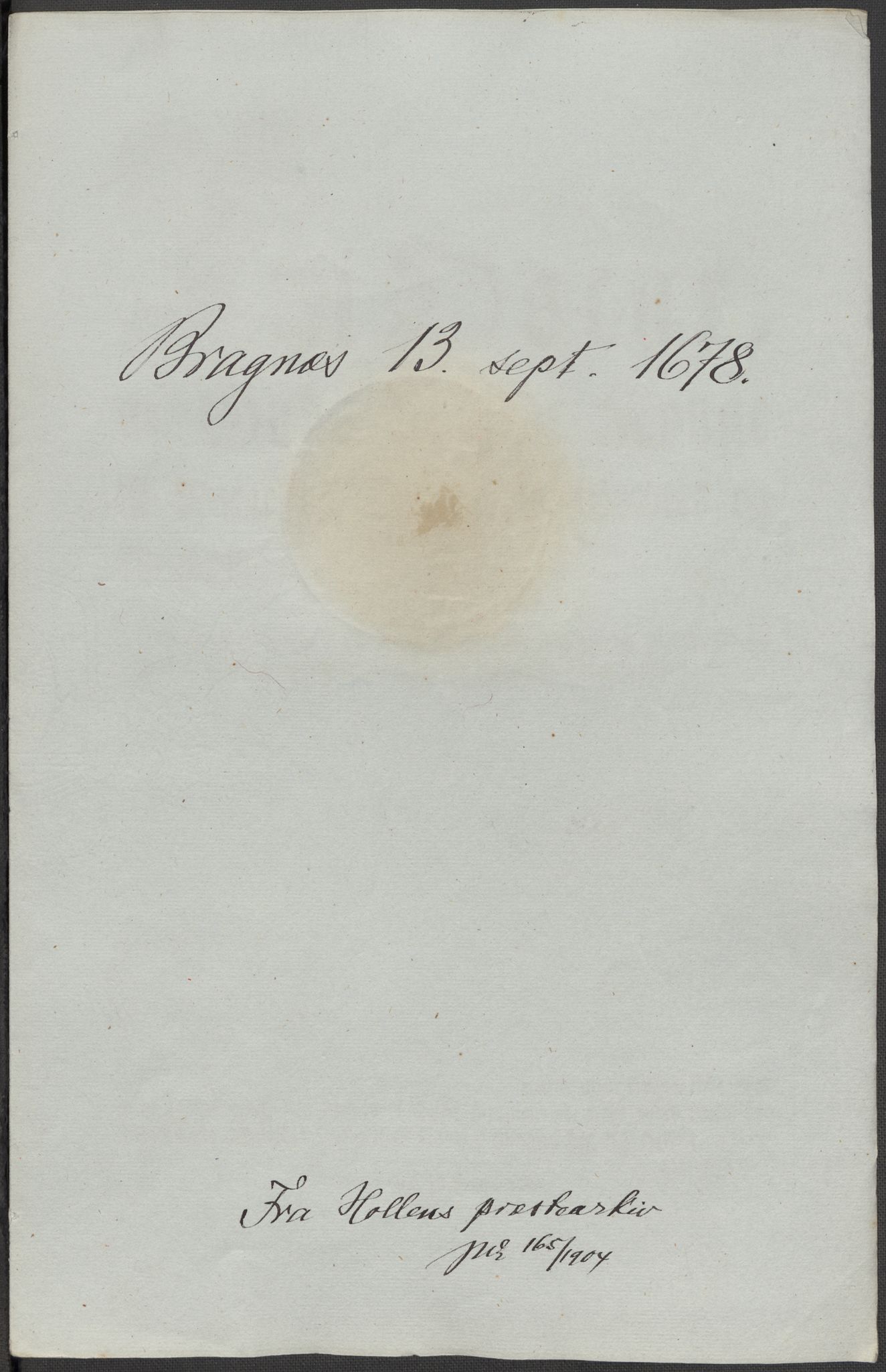 Riksarkivets diplomsamling, RA/EA-5965/F15/L0026: Prestearkiv - Telemark, 1575-1838, s. 92