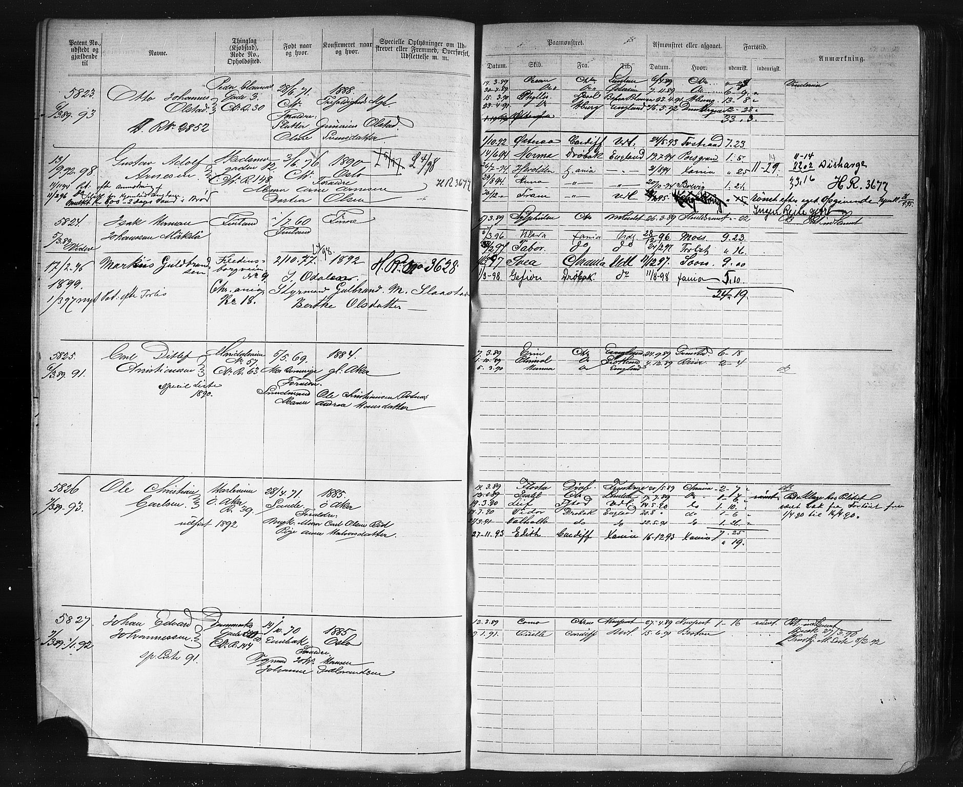 Oslo mønstringskontor, AV/SAO-A-10569g/F/Fc/Fca/L0003: Annotasjonsrulle, 1887-1902, s. 132