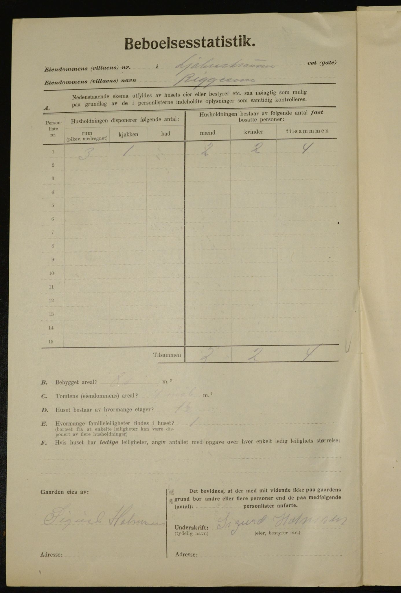 , Kommunal folketelling 1.12.1923 for Aker, 1923, s. 41486