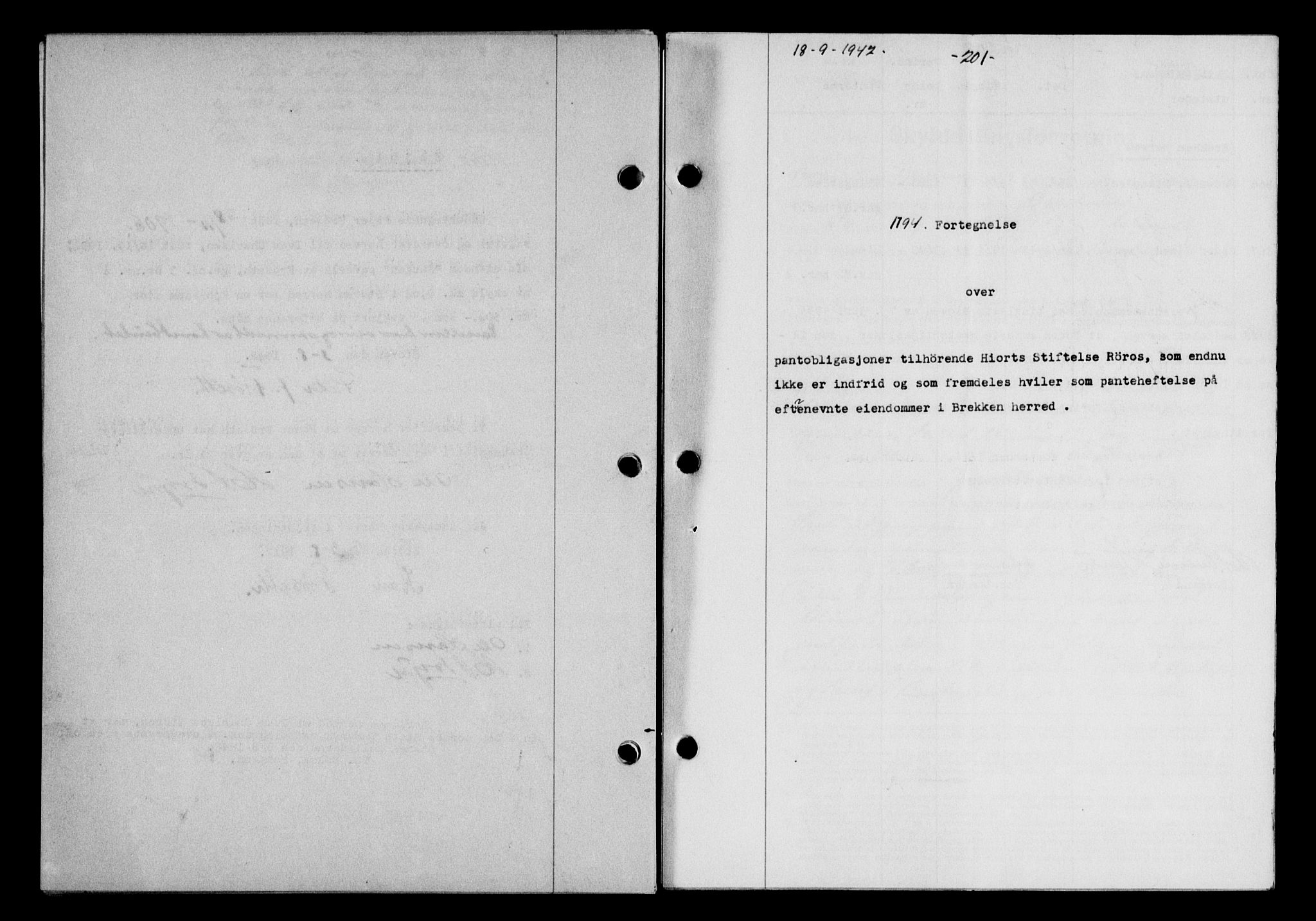 Gauldal sorenskriveri, SAT/A-0014/1/2/2C/L0055: Pantebok nr. 60, 1942-1942, Dagboknr: 1194/1942