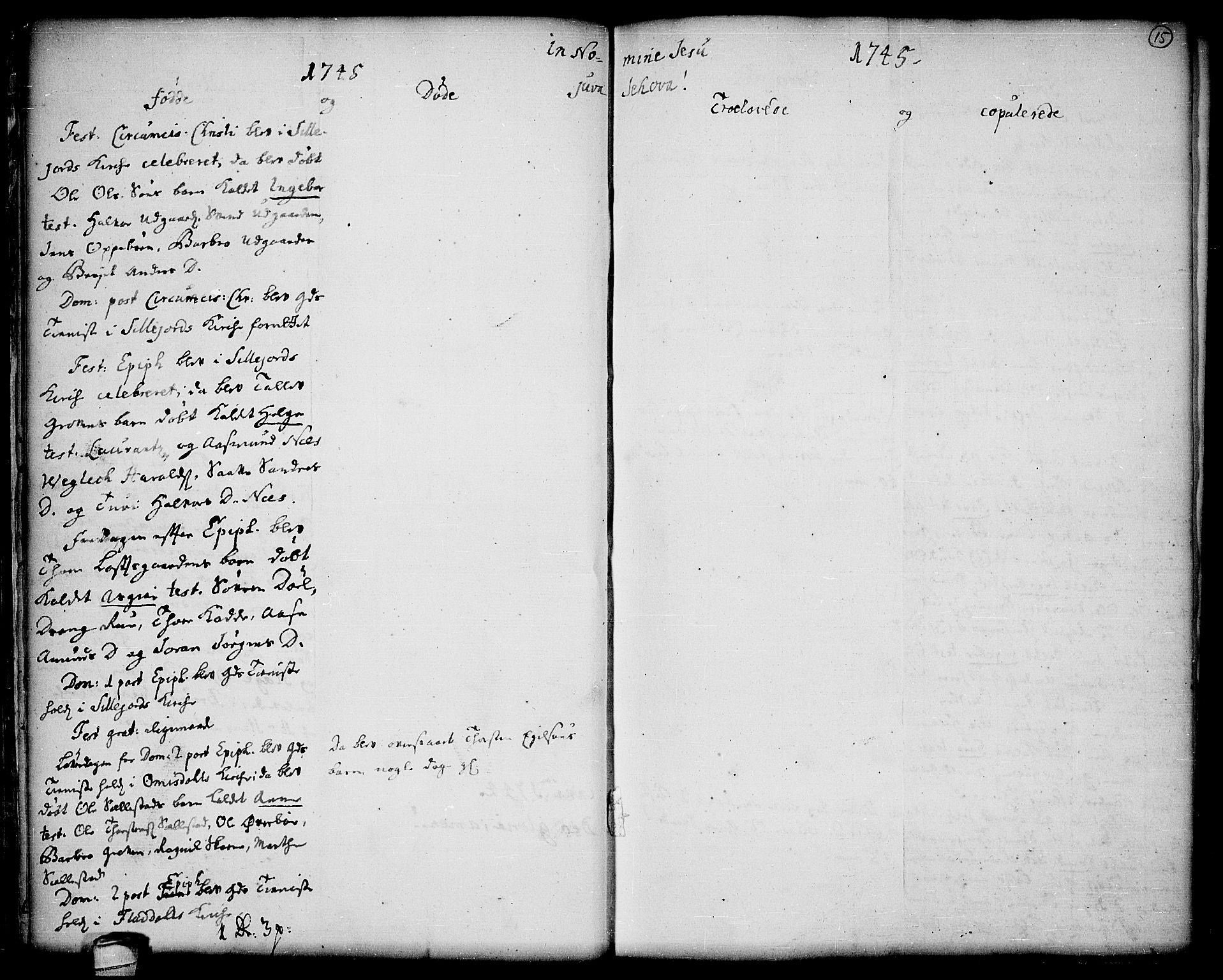Seljord kirkebøker, SAKO/A-20/F/Fa/L0006: Ministerialbok nr. I 6, 1744-1755, s. 15