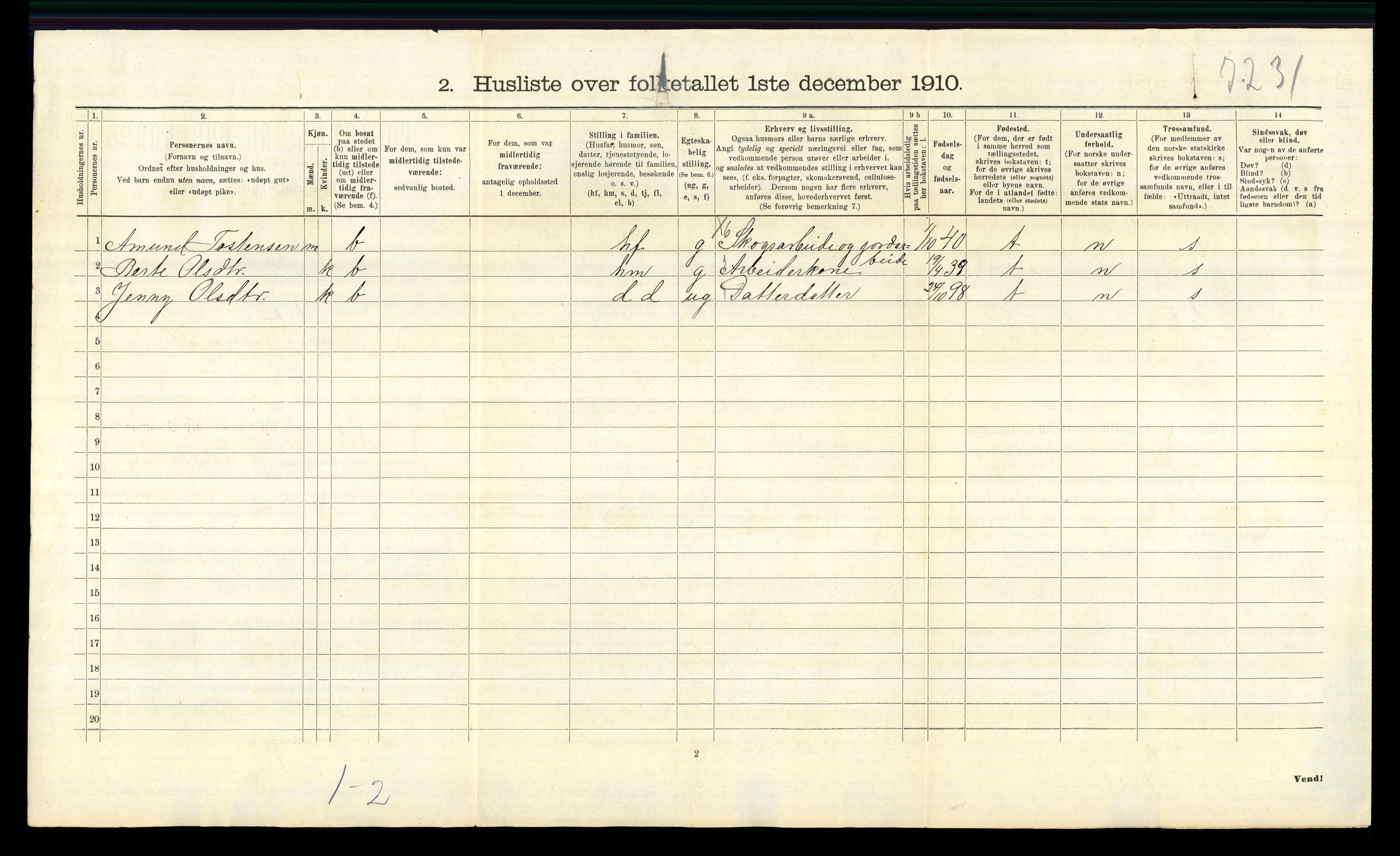 RA, Folketelling 1910 for 0418 Nord-Odal herred, 1910, s. 532