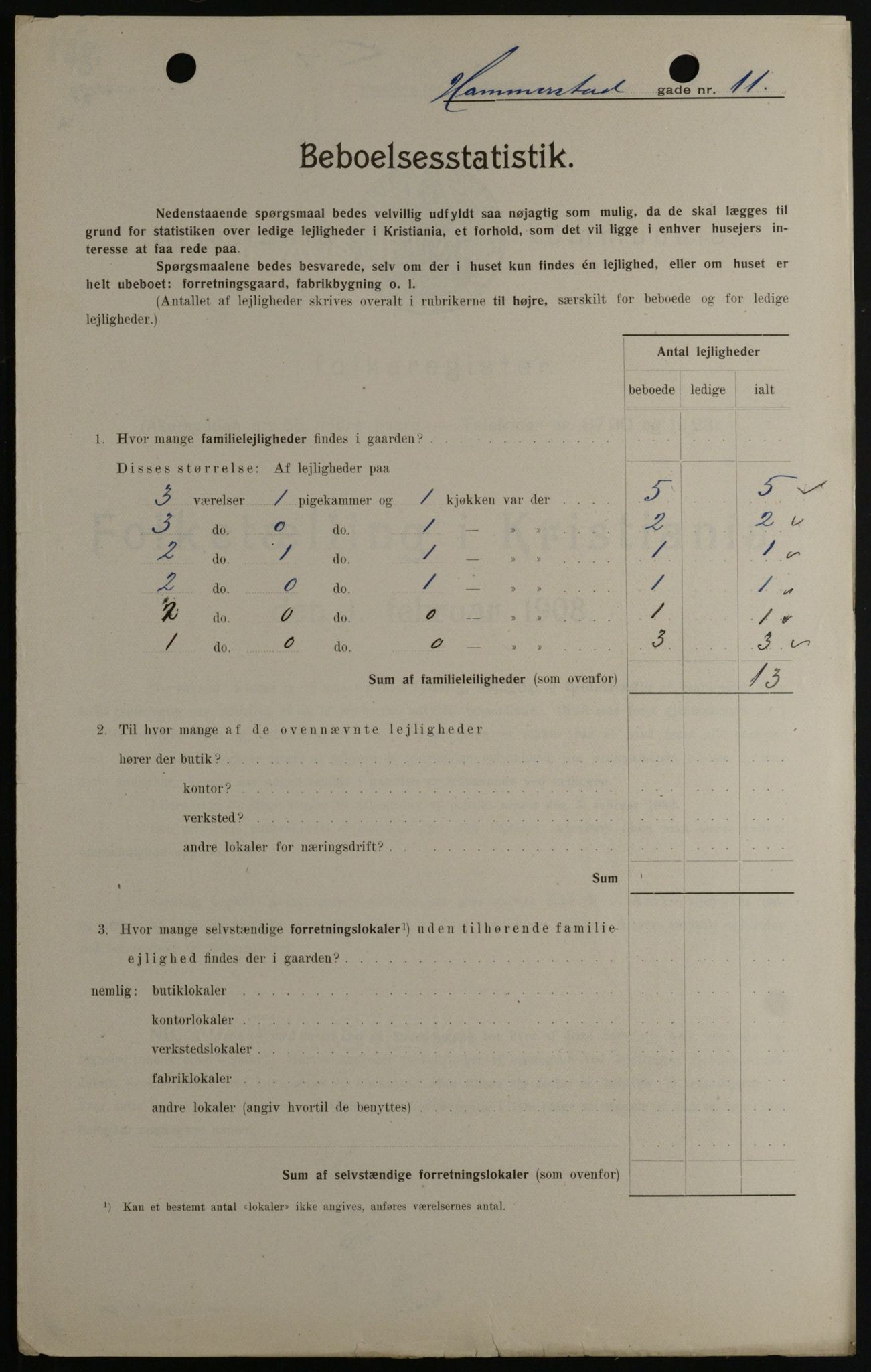 OBA, Kommunal folketelling 1.2.1908 for Kristiania kjøpstad, 1908, s. 31297