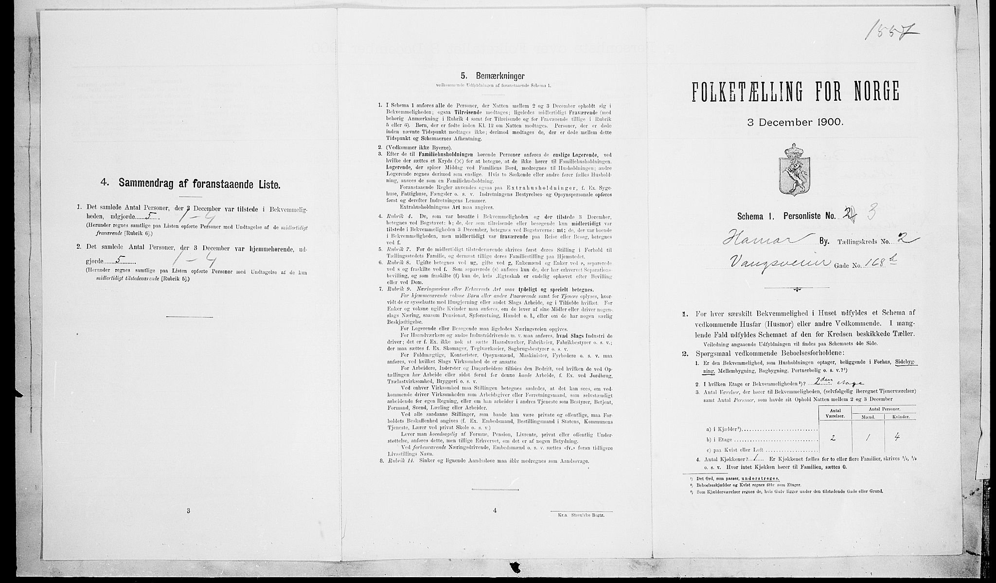SAH, Folketelling 1900 for 0401 Hamar kjøpstad, 1900, s. 652