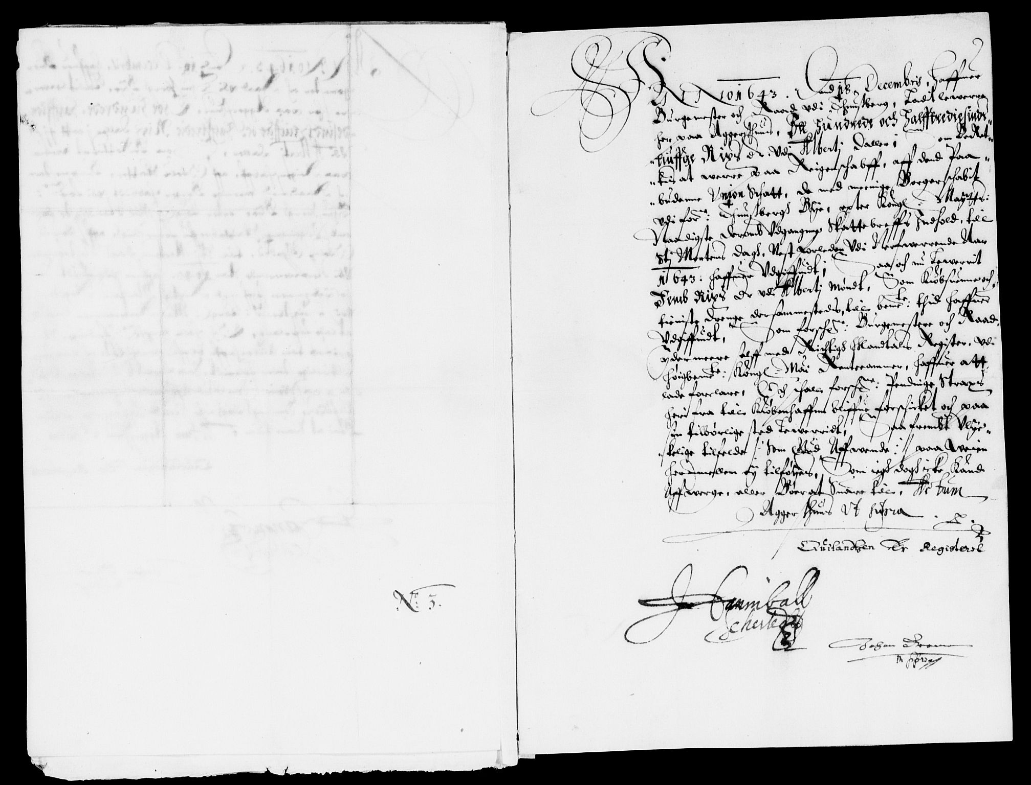 Rentekammeret inntil 1814, Reviderte regnskaper, Lensregnskaper, RA/EA-5023/R/Rb/Rbo/L0024: Tønsberg len, 1642-1644