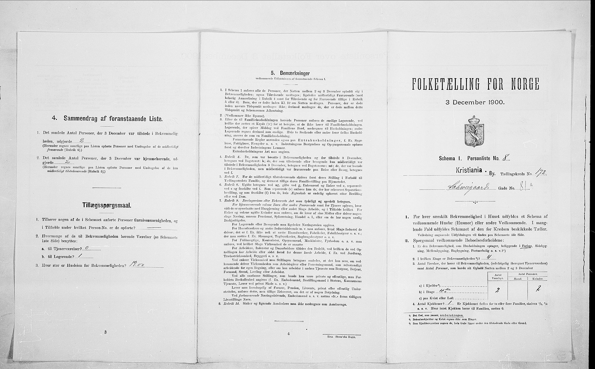 SAO, Folketelling 1900 for 0301 Kristiania kjøpstad, 1900, s. 81832